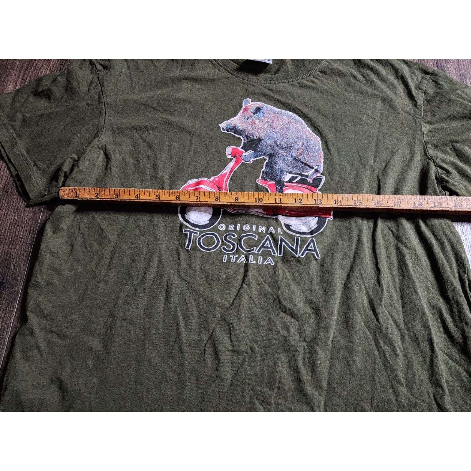 Vintage VINTAGE Mens XL TOSCANA ITALIA Wild Boar Pig Travel Souvenir Scooter Funny T Shirt Size US XL / EU 56 / 4 - 3 Thumbnail