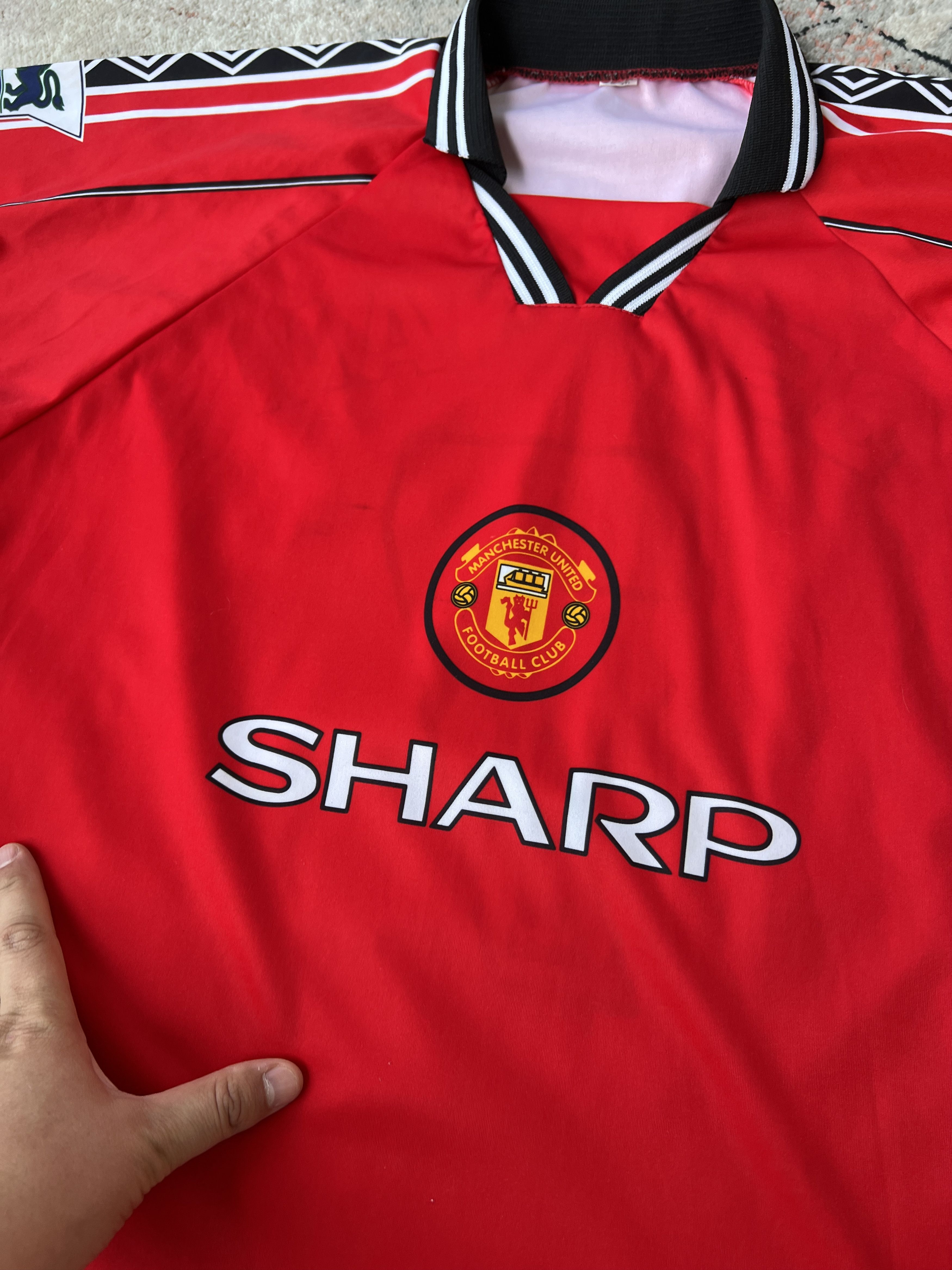 Vintage Manchester United Sharp BECKHAM 10 Jersey Size US XXL / EU 58 / 5 - 3 Thumbnail