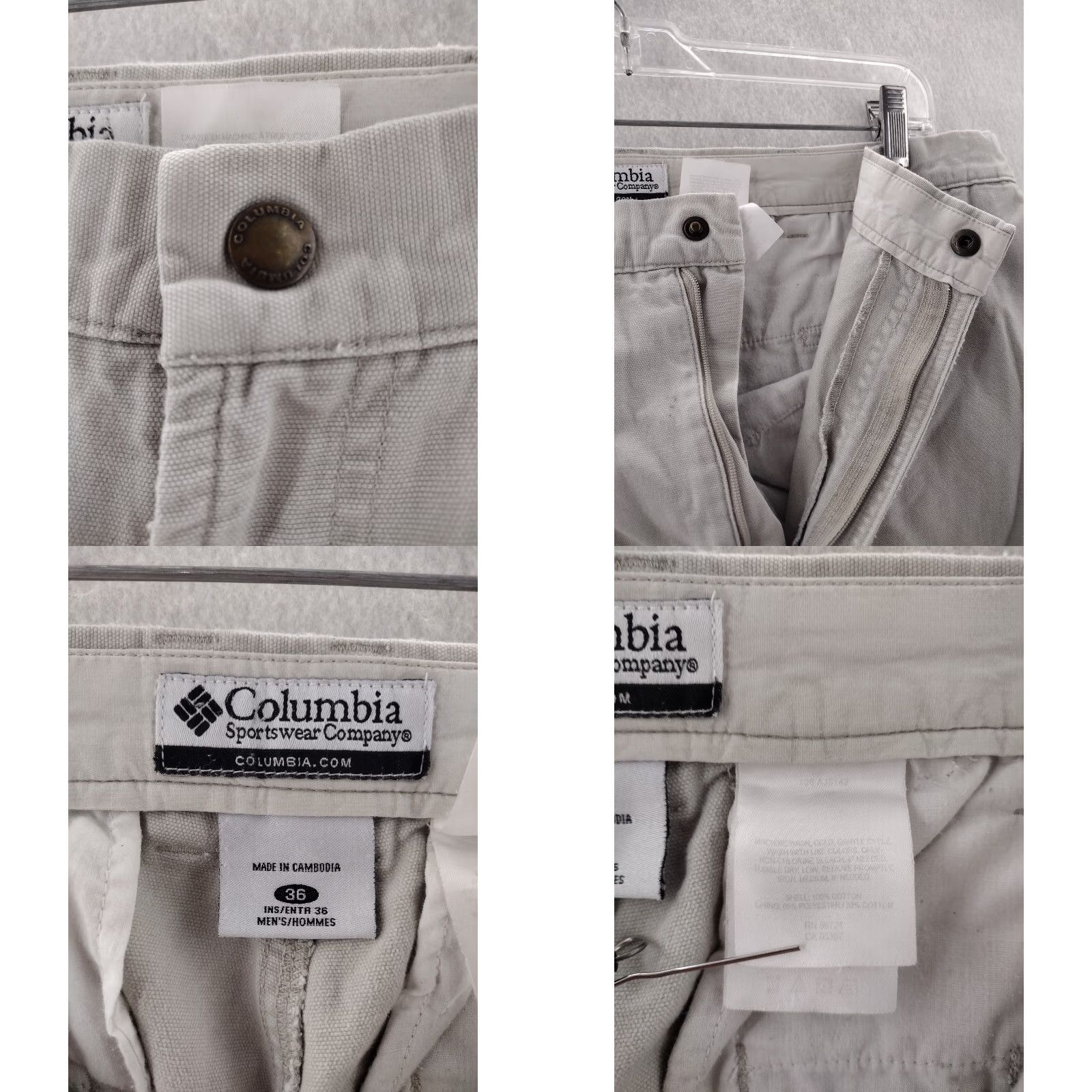 Vintage Columbia Mens Pants 36 Beige Khaki Straight Leg Canvas Outdoor Regular Pants Mens Size US 36 / EU 52 - 8 Thumbnail