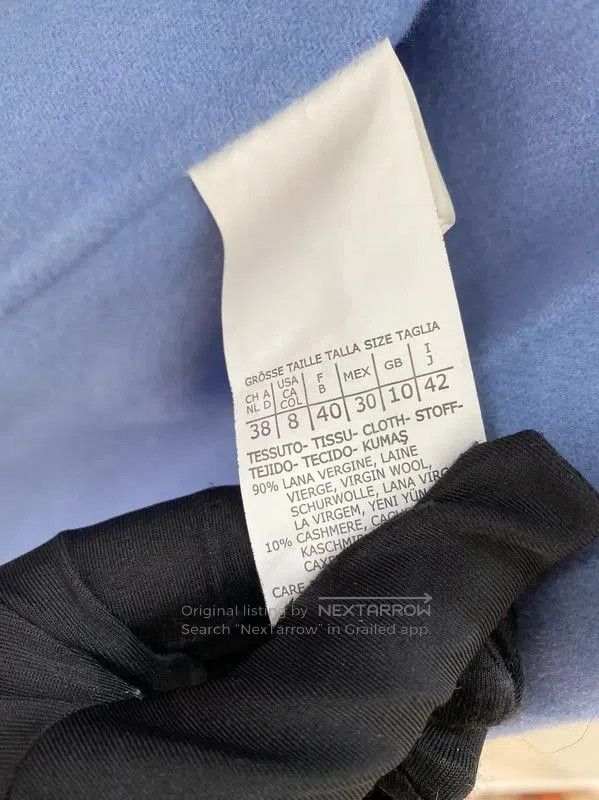 Max Mara MaxMara Blue Cashmere Belted Coat . Size L / US 10 / IT 46 - 8 Thumbnail