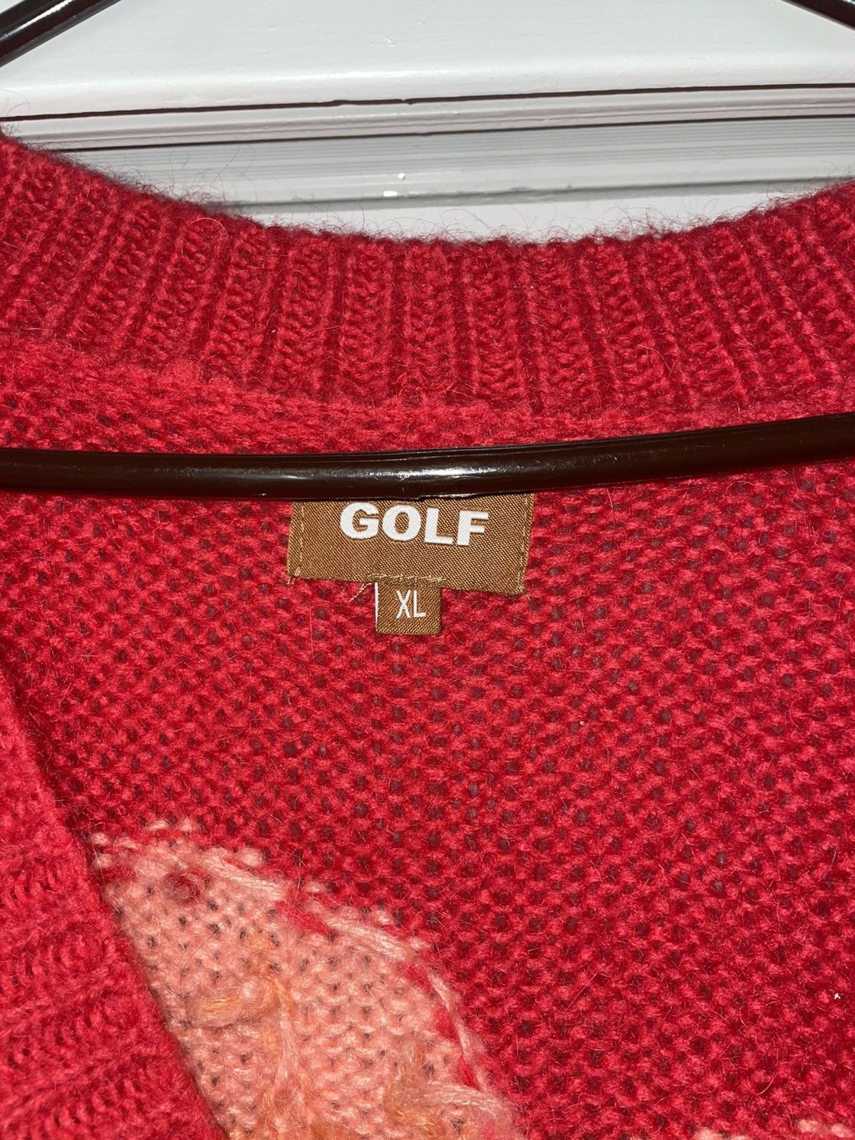 Golf Wang GOLFWANG RED FLOWER KNIT CARDIGAN Size US XL / EU 56 / 4 - 2 Thumbnail