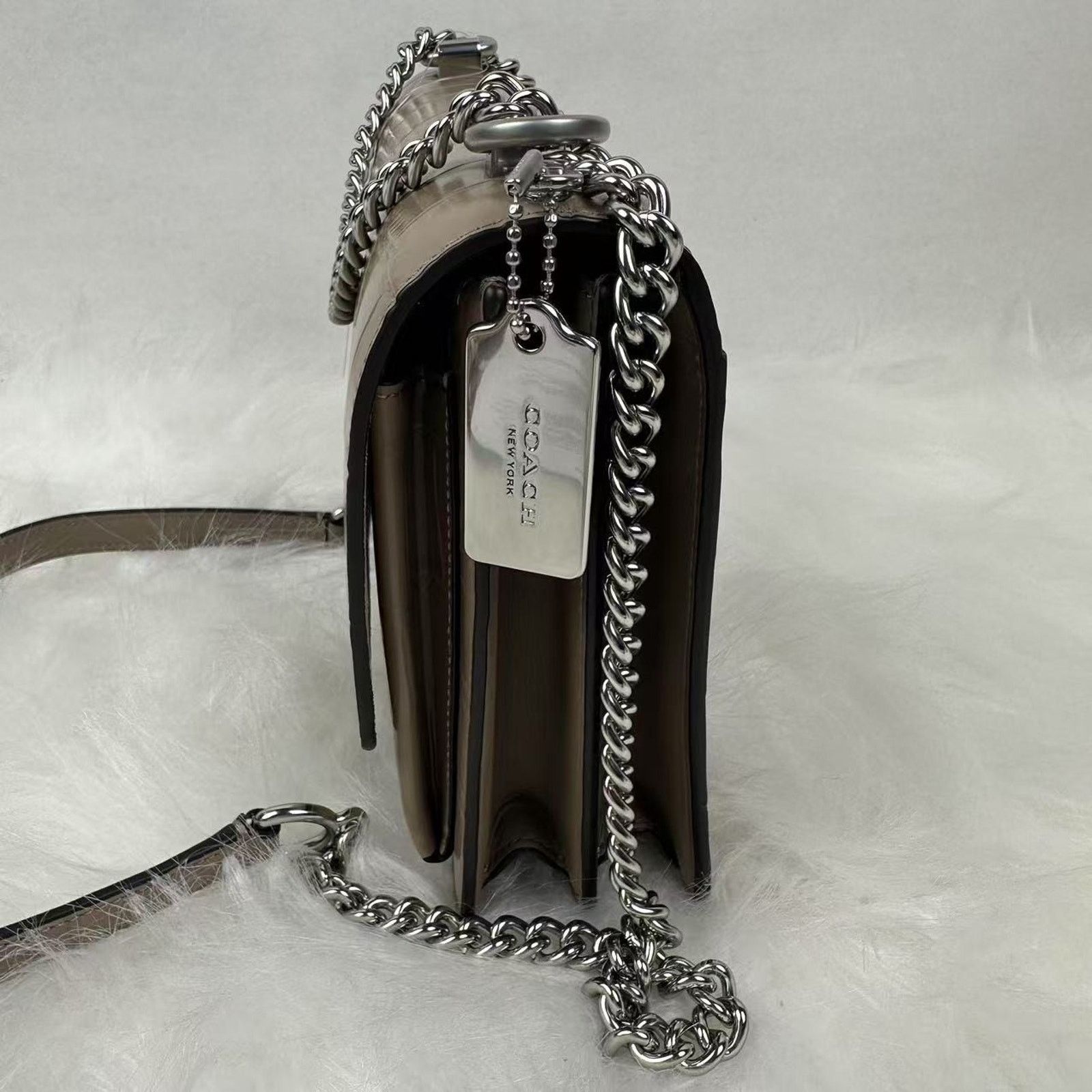 Coach Coach Klare xbody Crocodile-embossed Leather Silver Stone Size ONE SIZE - 2 Thumbnail