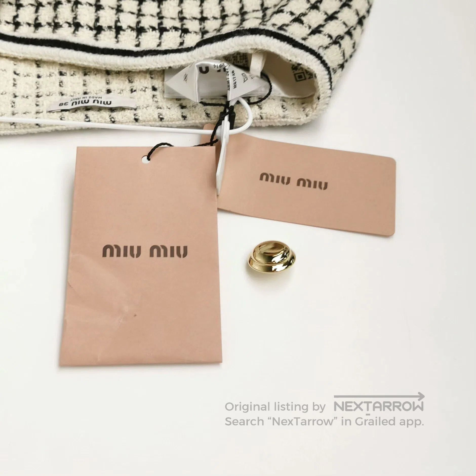Miu Miu Miu Miu Colorblock Wool Blend Skirt. Size 37" - 3 Thumbnail