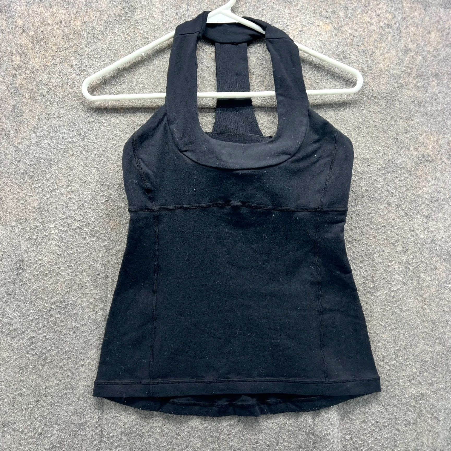Lululemon VINTAGE? No. Lululemon Tank Top Women 0 Black Racerback Athletic Yoga Built In Bra Sleeveless Shirt Size XS / US 0-2 / IT 36-38 - 2 Thumbnail