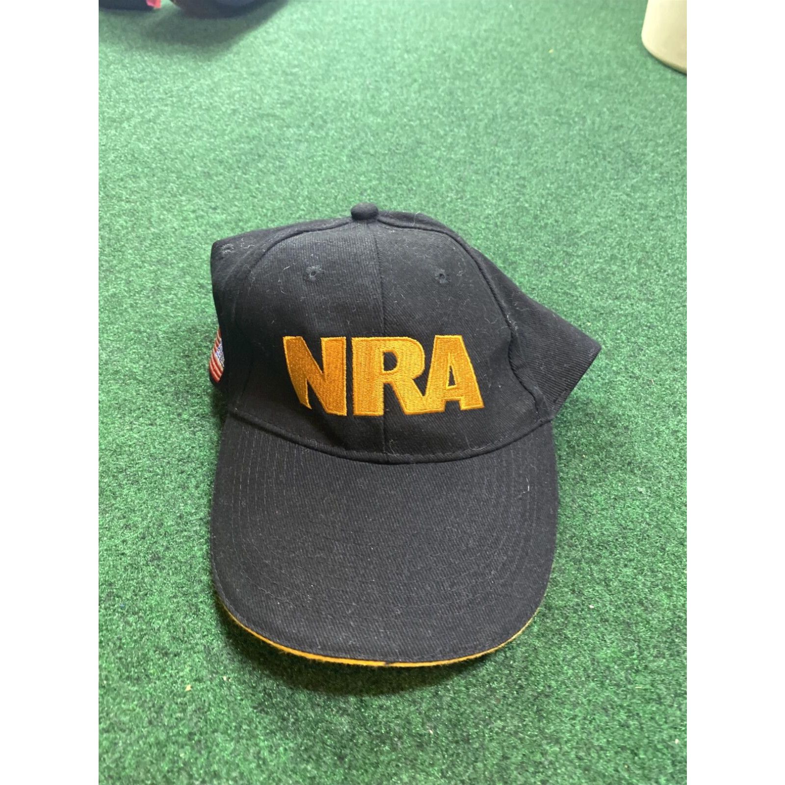 Vintage NRA Baseball Hat Cap Black & Gold National Rifle Association ...