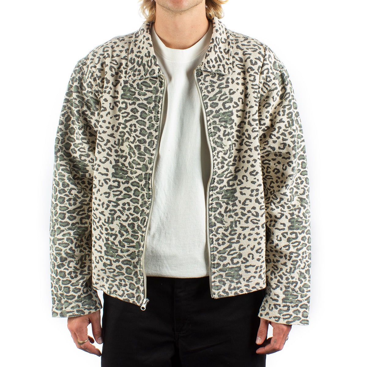 Stussy Stussy Leopard Mesh Zip Jacket Size US L / EU 52-54 / 3 - 4 Thumbnail