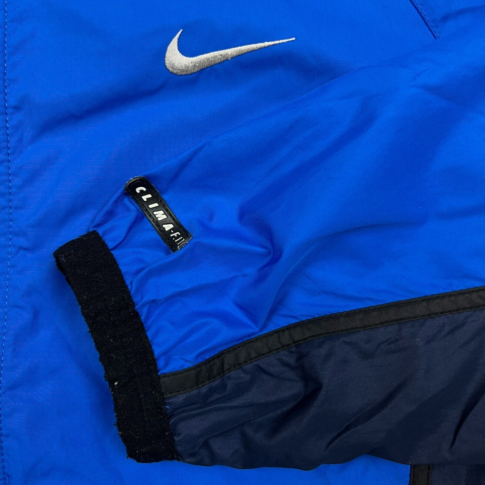 Nike × Vintage VTG Nike Jacket Large Swoosh Full Zip Bomber 90s Windbreaker Size US L / EU 52-54 / 3 - 2 Thumbnail