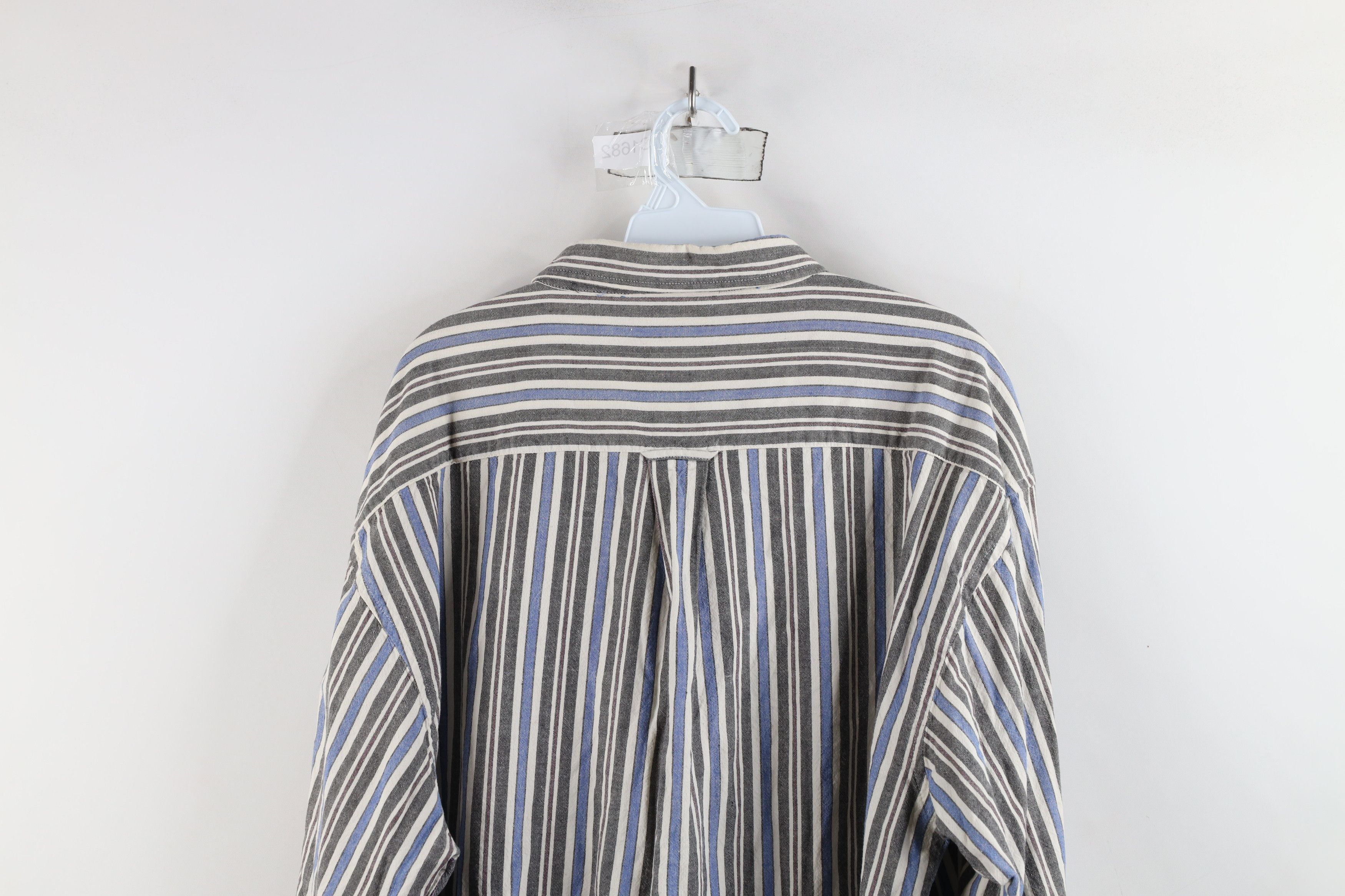 Vintage Vintage 90s Streetwear Striped Collared Button Down Shirt Size US XL / EU 56 / 4 - 10 Thumbnail