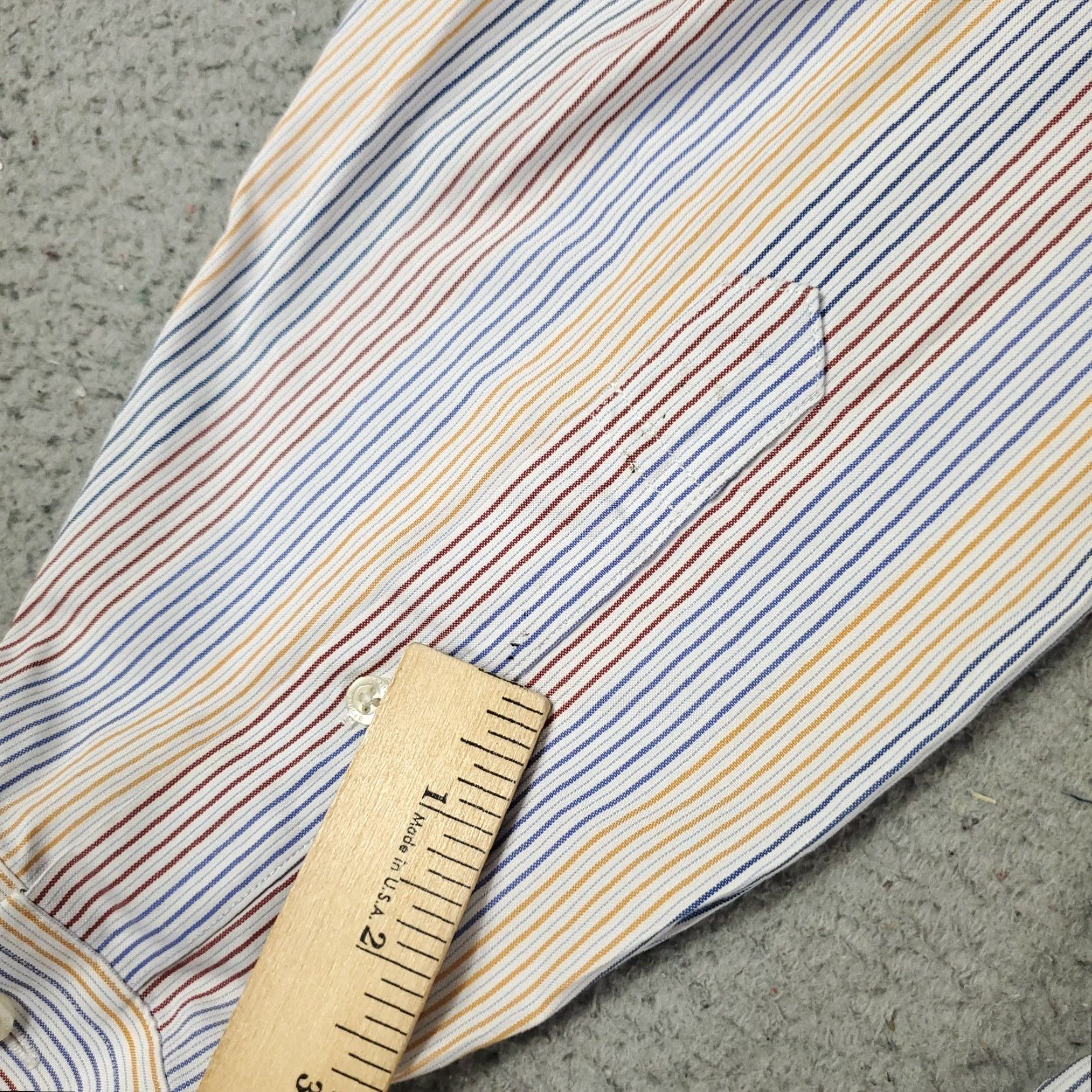 Brooks Brothers Brooks Brothers Striped Button-Up Shirt Mens Large Blue Regular Fit Long Sleeve Size US L / EU 52-54 / 3 - 3 Thumbnail