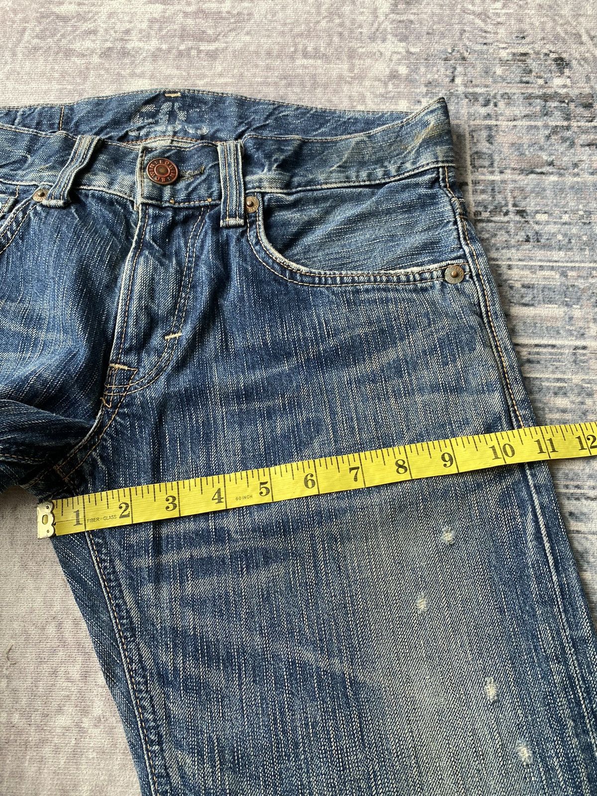 Edwin × Hysteric Glamour × If Six Was Nine VINTAGE EDWIN 503 BLUE TRIP DISTRESSED JEANS Size US 29 - 14 Thumbnail