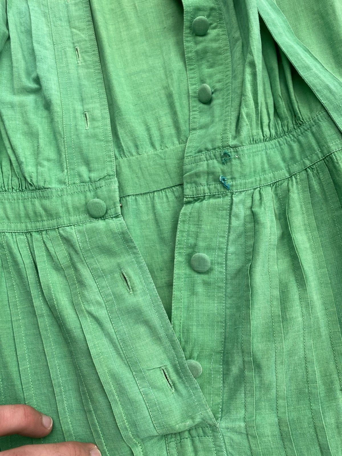 Christian Dior Monsieur Vintage 80s Christian Dior London CD Logo Cotton Dress Size M / US 6-8 / IT 42-44 - 18 Thumbnail