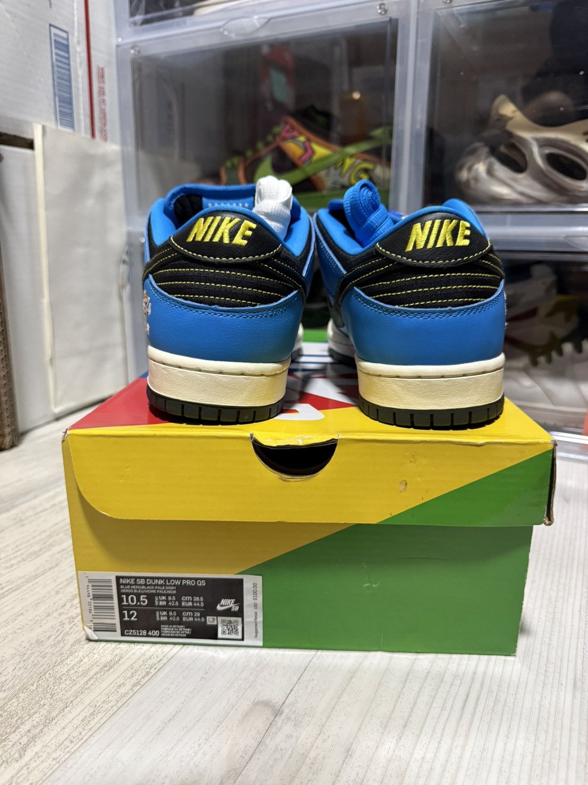 Nike SB NikeSB Dunk Low Pro QS Instant Skateboards Size US 10.5 / EU 43-44 - 5 Thumbnail