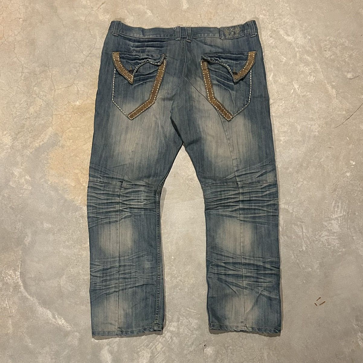 Japanese Brand × Southpole × Vintage Crazy Vintage Y2K Flap Pocket Baggy Faded Jeans Cyber Skater Size US 40 / EU 56 - 1 Thumbnail