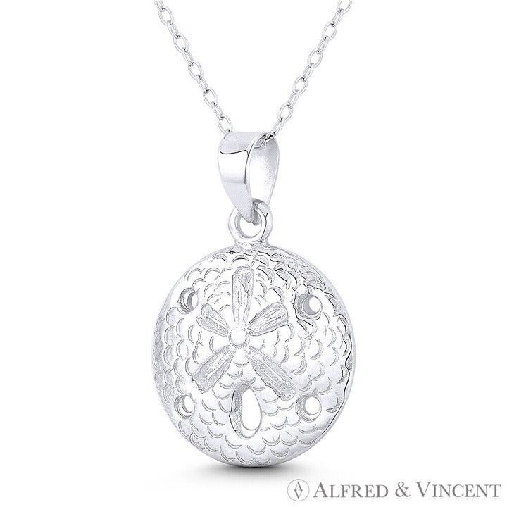 Other Sand Dollar Ocean Sealife Charm Sterling Silver Pendant Size ONE SIZE - 1 Preview