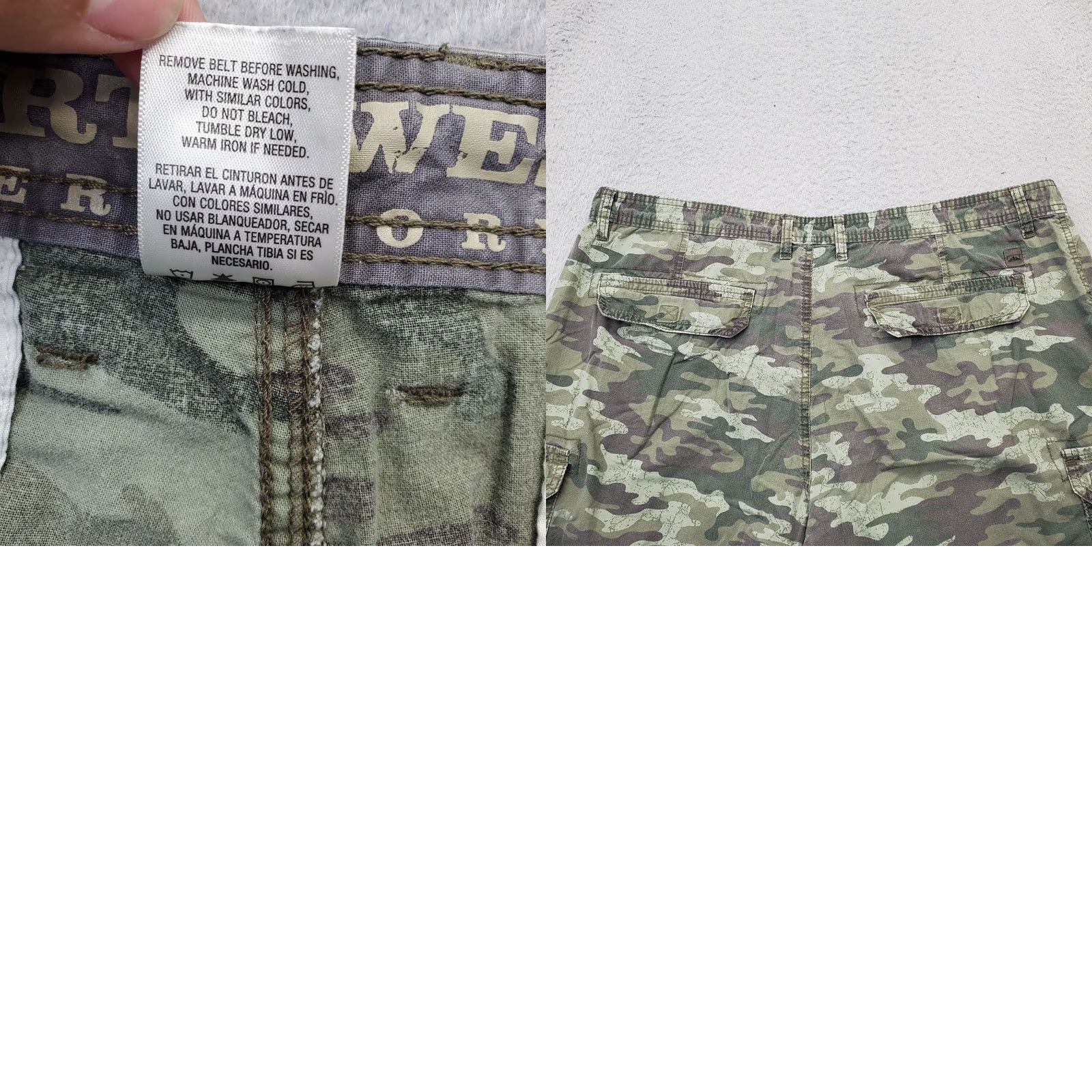 Vintage Northwest Territory Cargo Shorts Mens 42 Multi Camouflage Cotton Utility Pocket Shirt Size US 42 / EU 58 - 8 Thumbnail