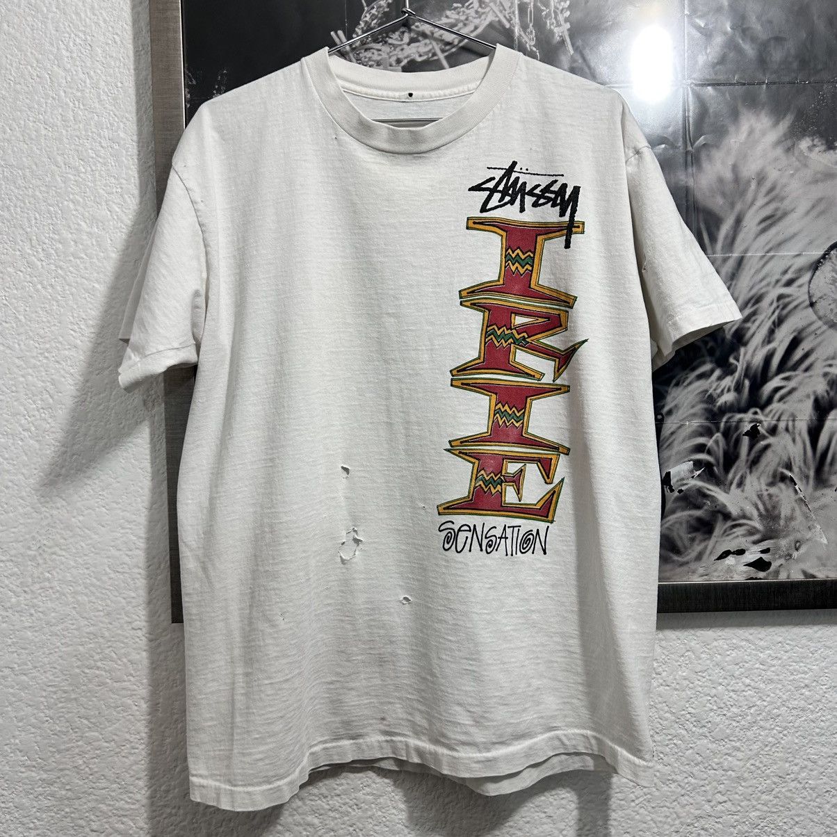 OLD STUSSY IREI SENSATION 白 L 80’ 90’ OLD STUSSY IREI SENSATION 白 L 80' 90' - メルカリ