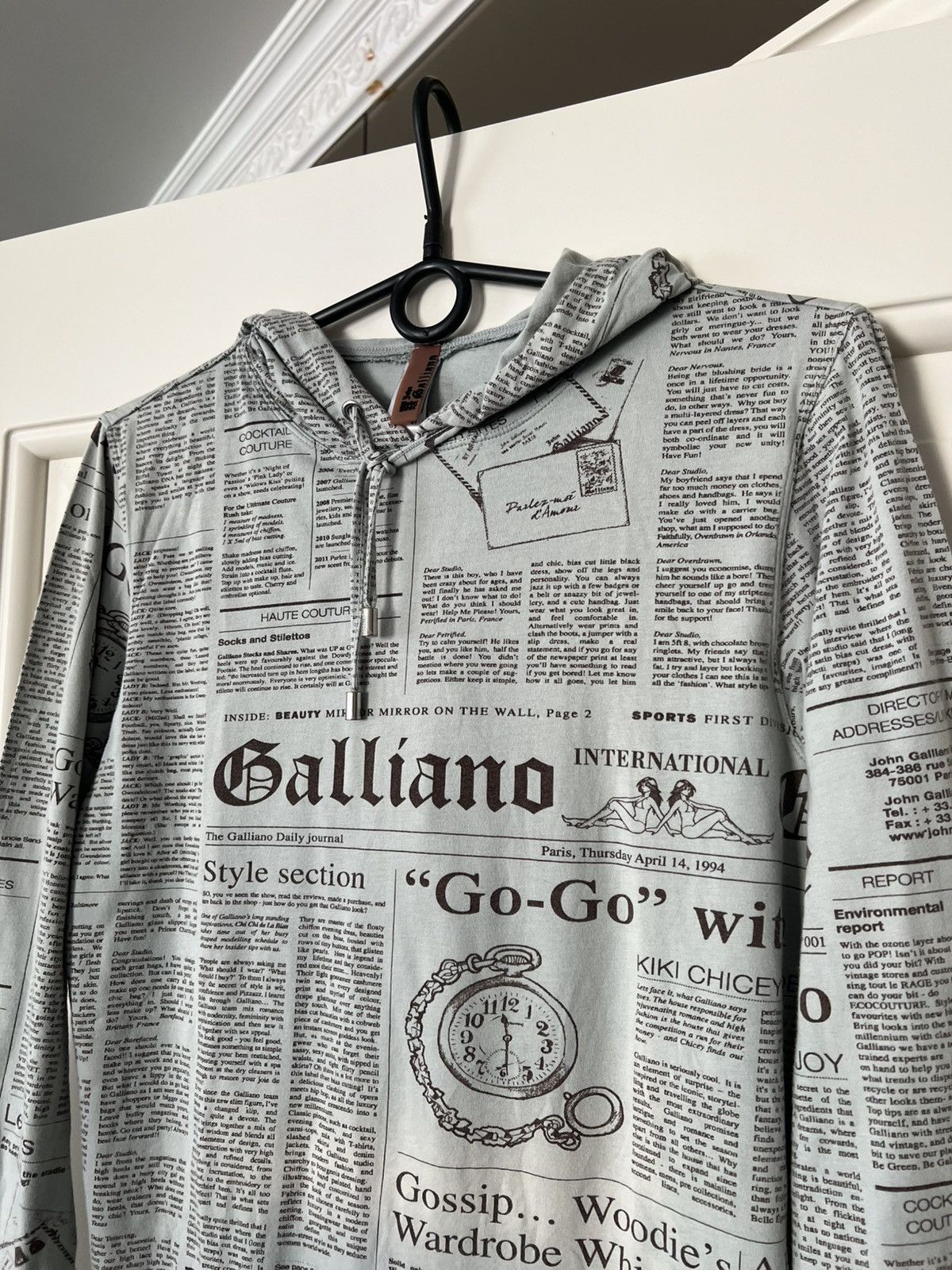 John Galliano John Galliano Gazette Hoodie Size US XS / EU 42 / 0 - 10 Thumbnail