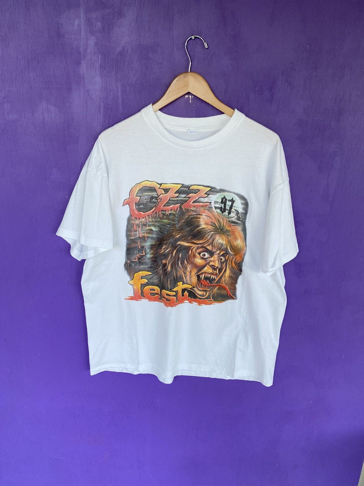 Band Tees Vintage 1997 Ozzfest screaming head tour tee Size US XL / EU 56 / 4 - 1 Thumbnail