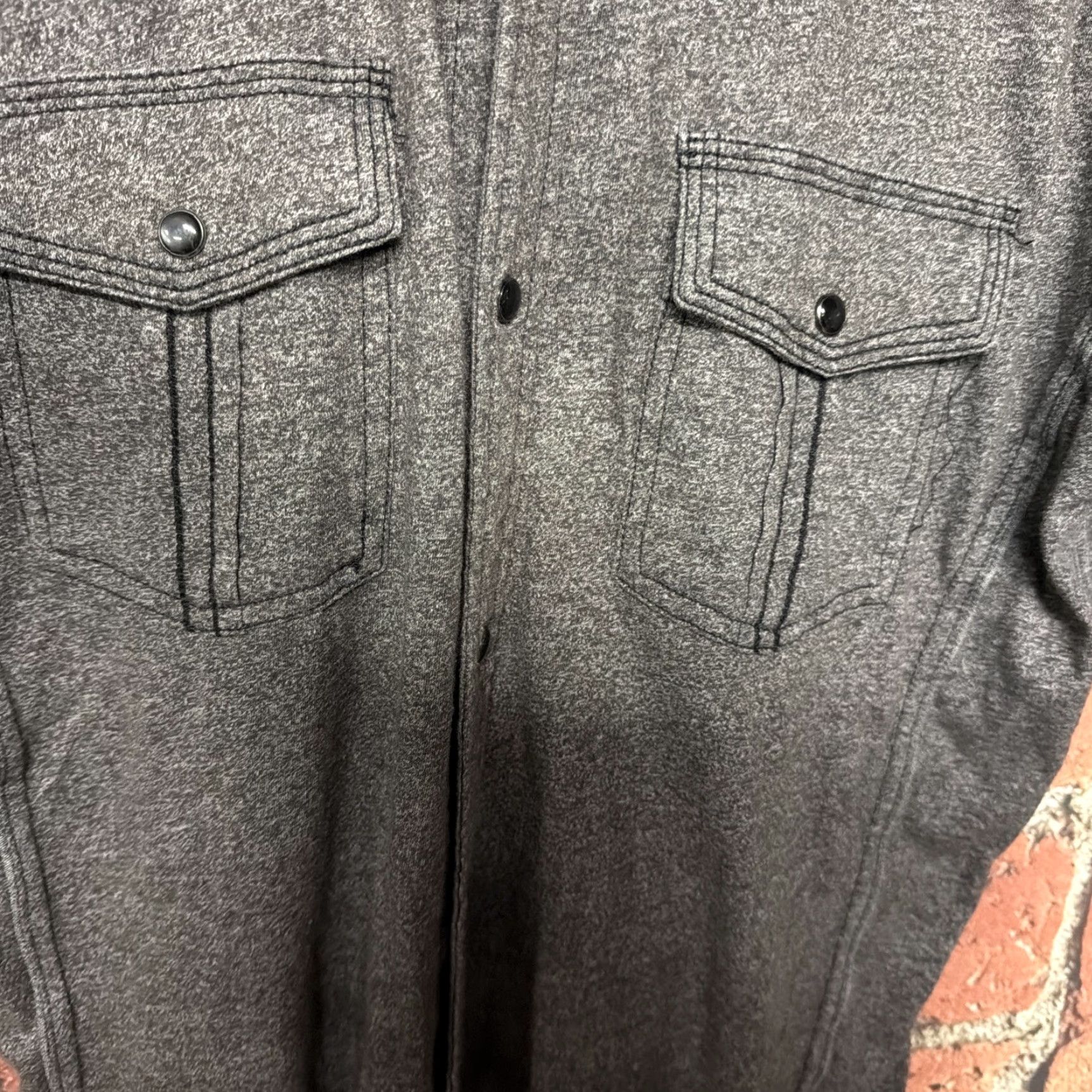Vintage BKE Shirt Mens Large Gray Standard Fit Pearl Snap Long Sleeve Shirt Size US L / EU 52-54 / 3 - 3 Thumbnail