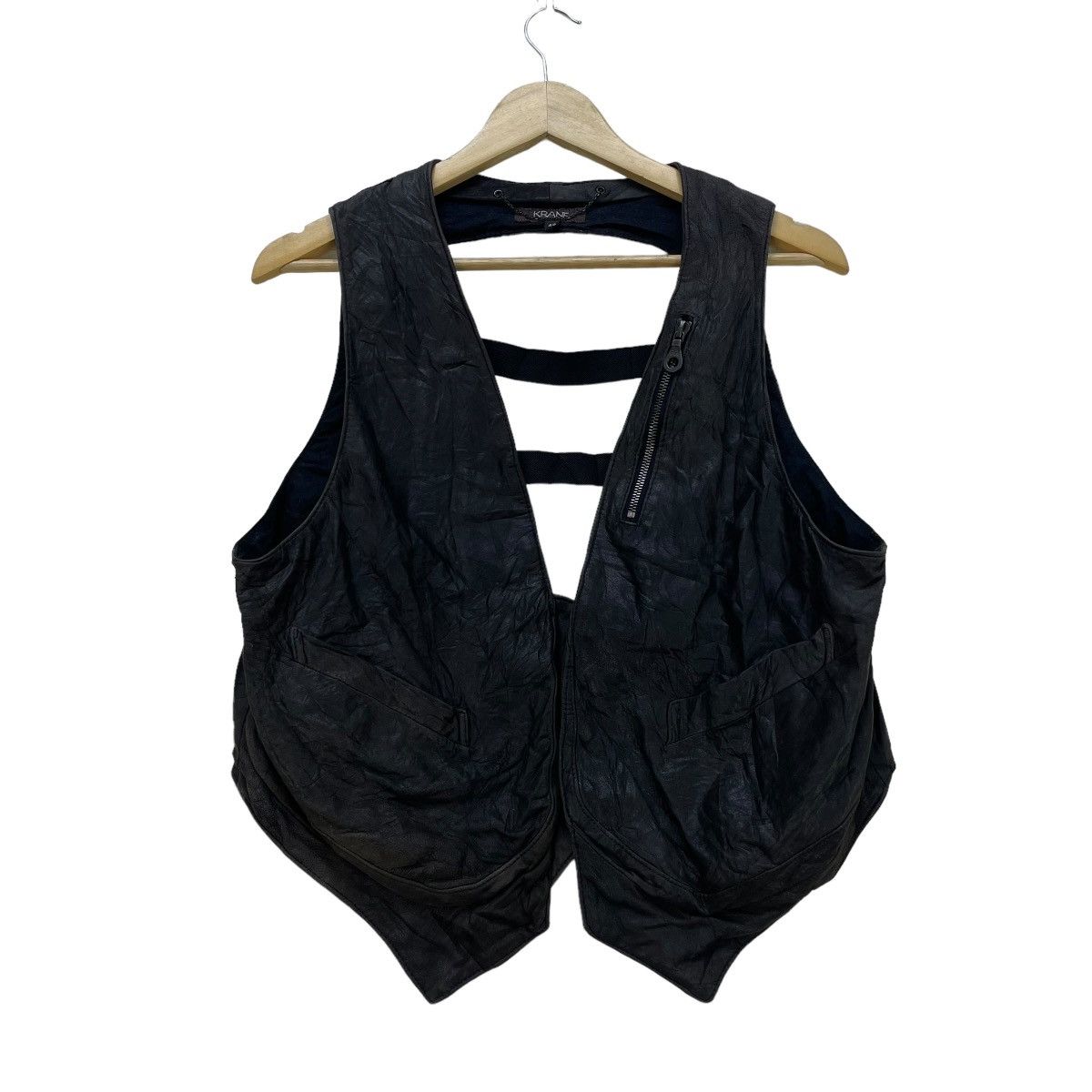 Japanese Brand Vintage Krane Leather Vest Made In Canada Size M / US 6-8 / IT 42-44 - 1 Thumbnail