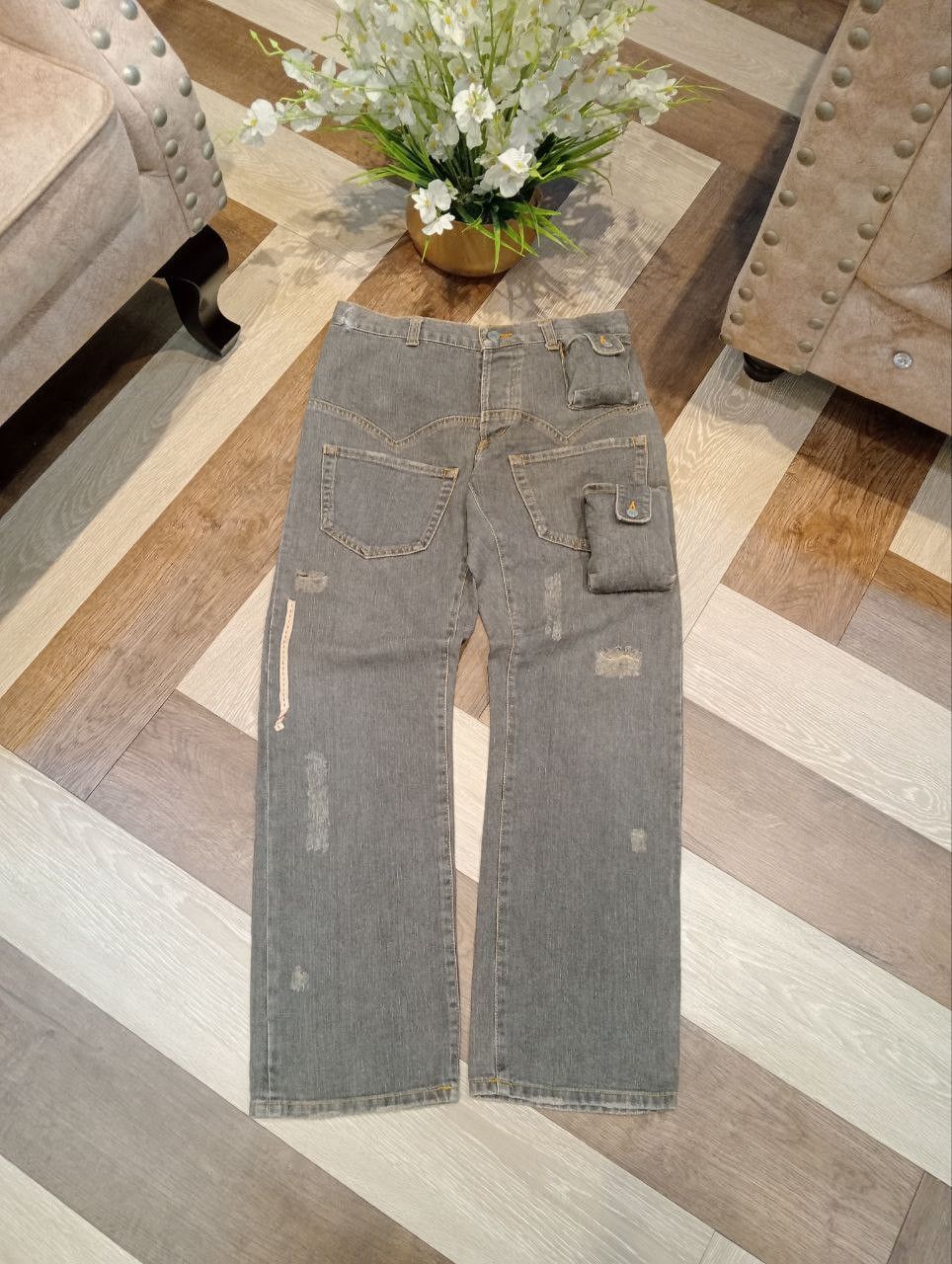 Issey Miyake SUNAOKUWAHARA by ISSEY MIYAKE MULTIPOCKET DENIM PANTS Size US 31 - 1 Thumbnail