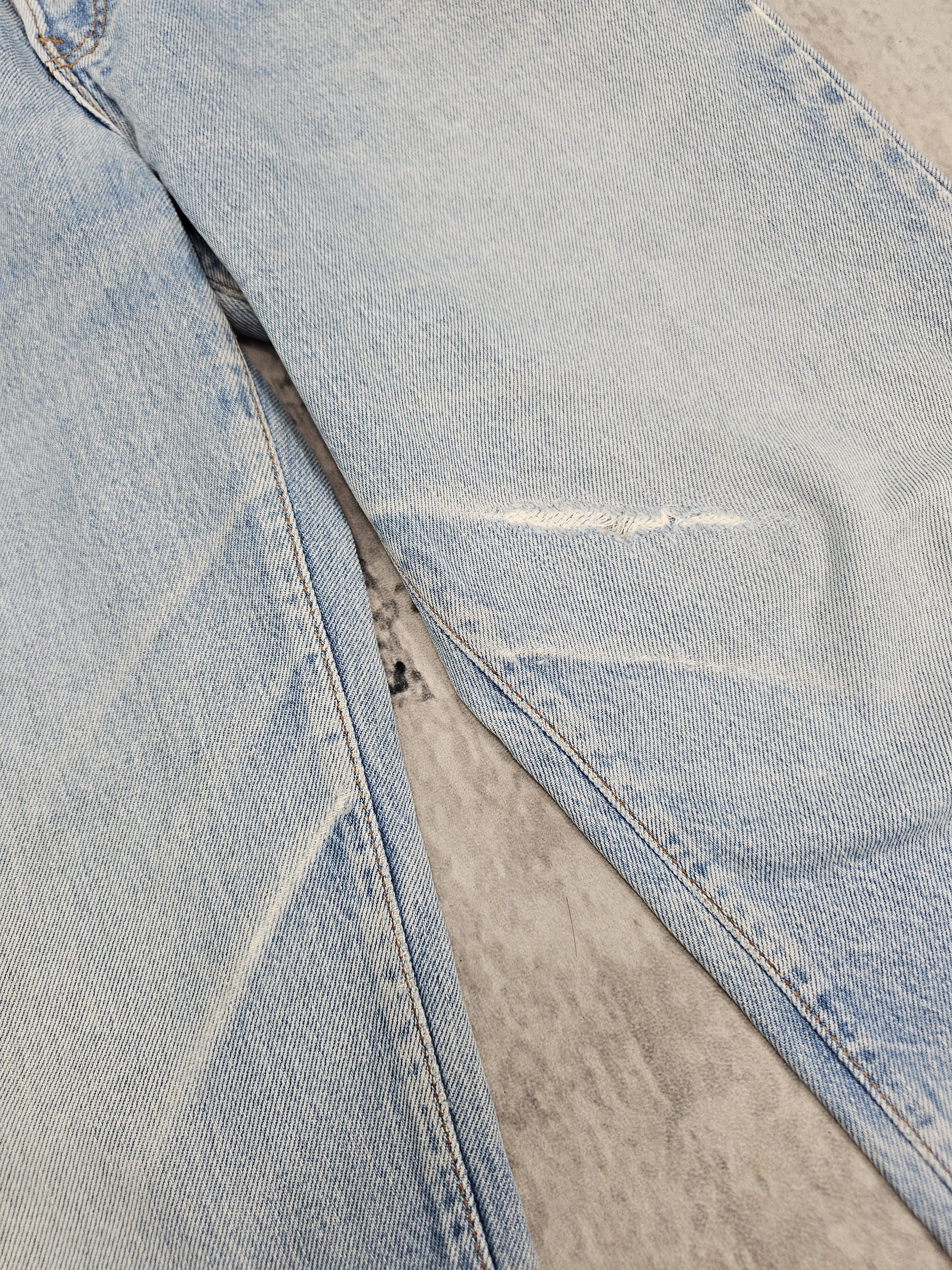 Levi's Vintage Clothing Vtg 90's LEVIS 501 Made In Usa Ripped Taper Light Blue L0530 Size US 29 - 5 Thumbnail