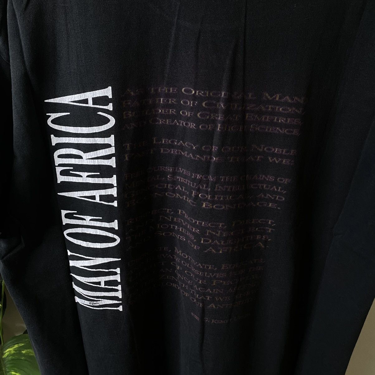 Vintage Vintage 1992 MAN OF AFRICA Black Pride Culture T Shirt Size US XL / EU 56 / 4 - 8 Thumbnail