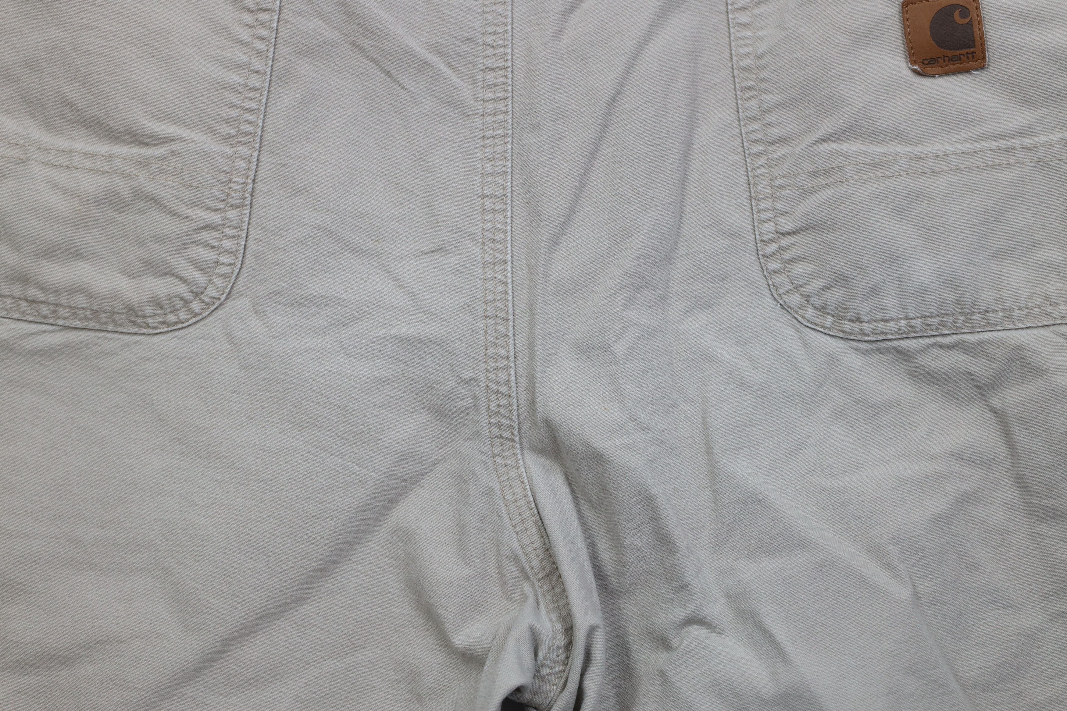 Carhartt Vintage Y2K Carhartt Canvas Dungaree Shorts Tan Beige Size US 40 / EU 56 - 12 Thumbnail