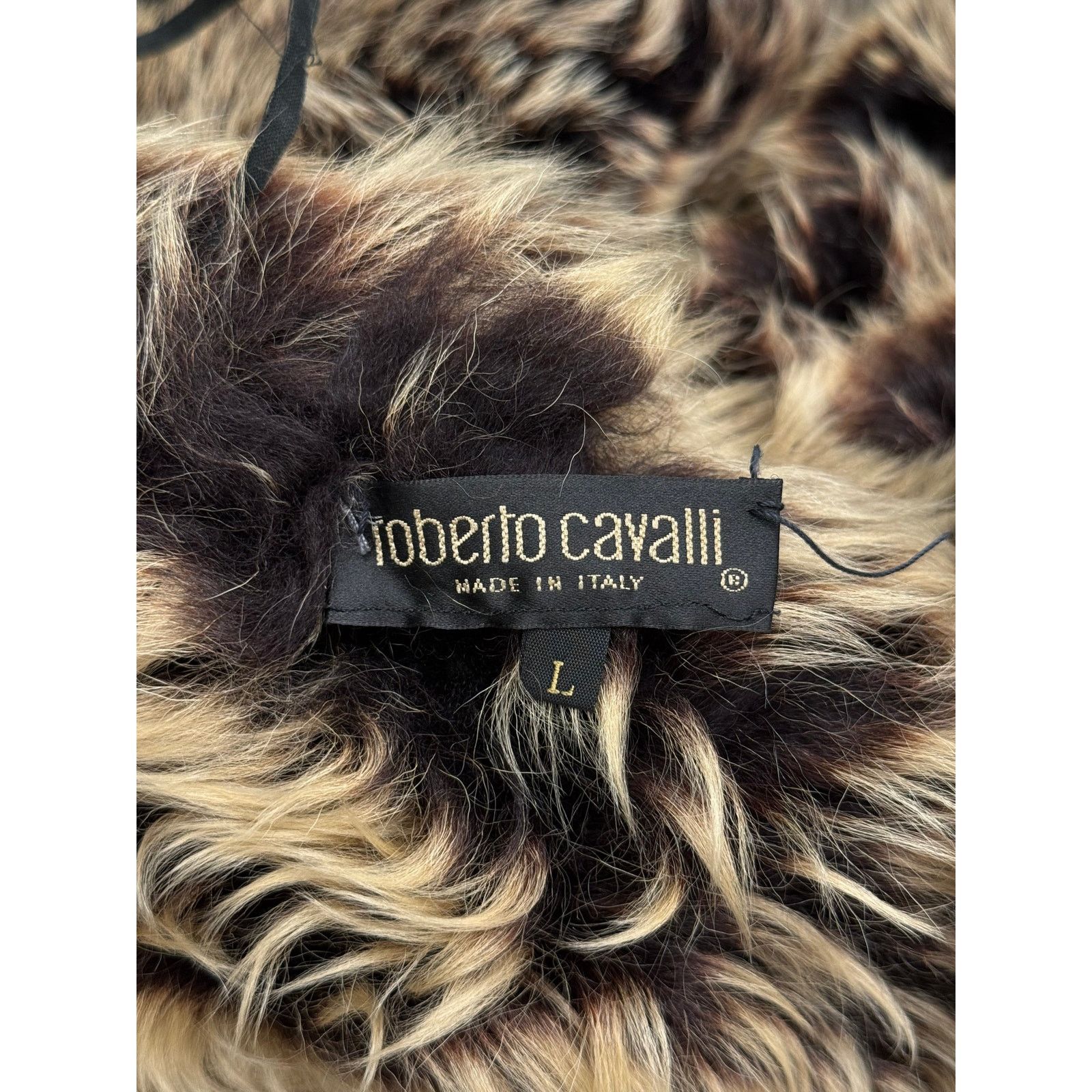 Roberto Cavalli A/W1999 Roberto Cavalli oversized patchwork shearling coat Size ONE SIZE - 9 Thumbnail