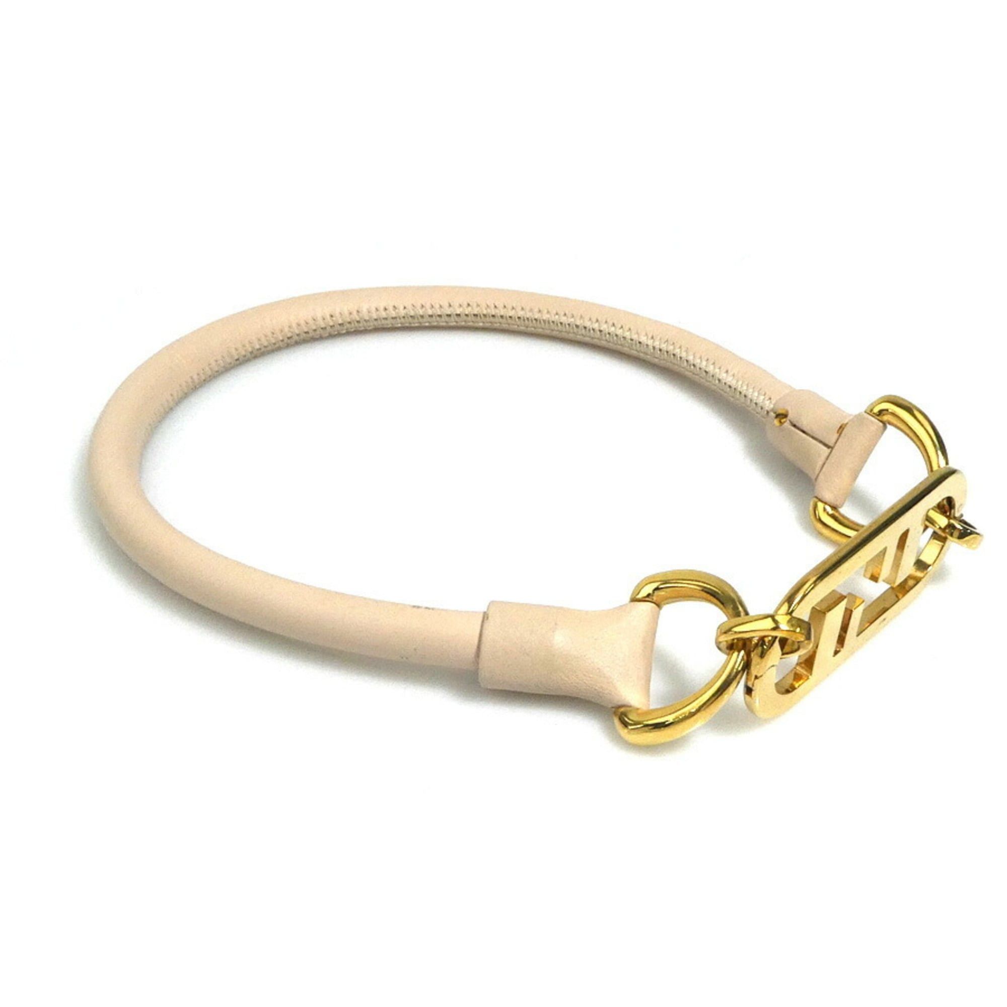 Fendi Fendi choker in leather and metal, light pink gold, women's, h31766a Size ONE SIZE - 1 Thumbnail