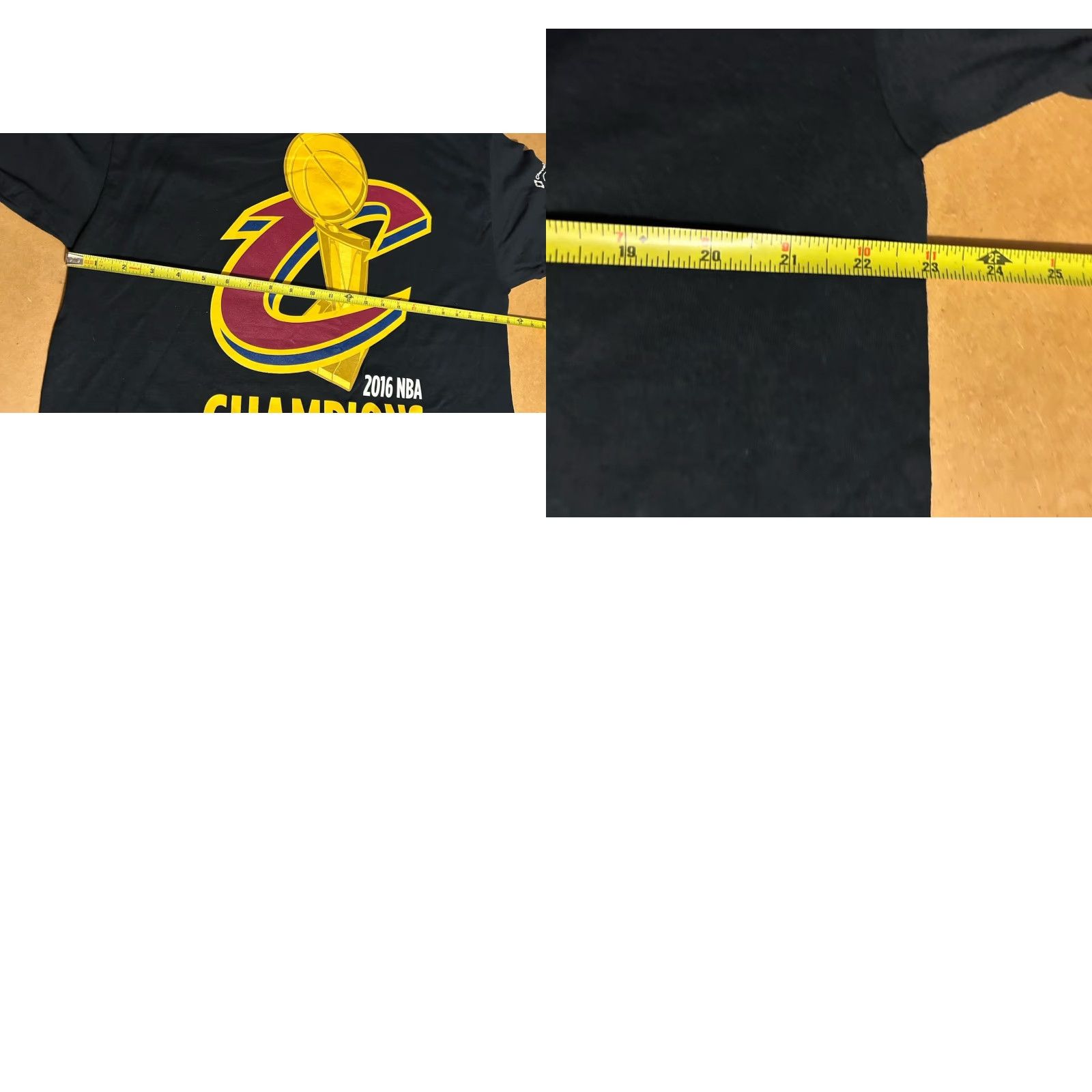 Gildan Cleveland Cavaliers Cavs 2016 NBA Champions Shirt Men XL Black Short Sleeve Gildan Heavy Cotton Logo Graphic Print Fan Wear Size US XL / EU 56 / 4 - 10 Thumbnail