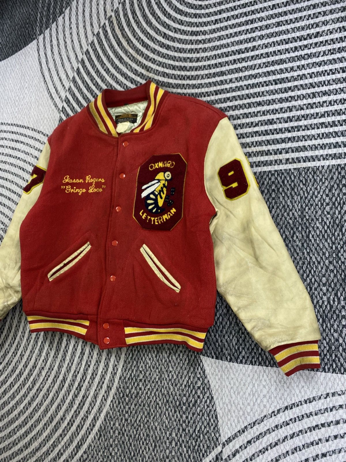 Japanese Brand Vtg House Of Blues Letterman Leather Sleeve Varsity Jacket Size US M / EU 48-50 / 2 - 4 Thumbnail