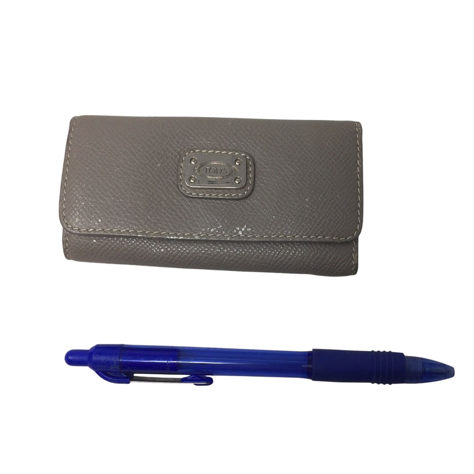 Tod's TOD'S 5 Key Keyholder Wallet - Beige/Gray Pebbled Leather Size ONE SIZE - 10 Thumbnail