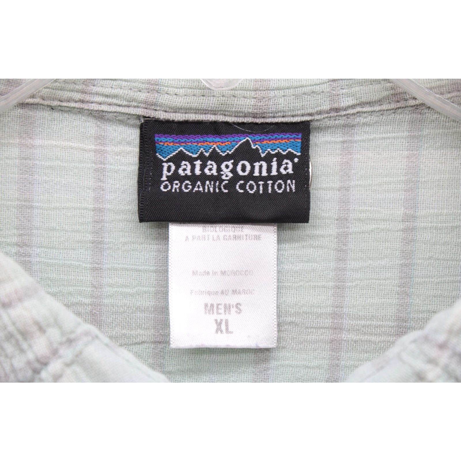 Patagonia Patagonia Shirt Men's XL Green Striped Short Sleeve Button Up Organic Cotton Shirt Size US XL / EU 56 / 4 - 5 Thumbnail