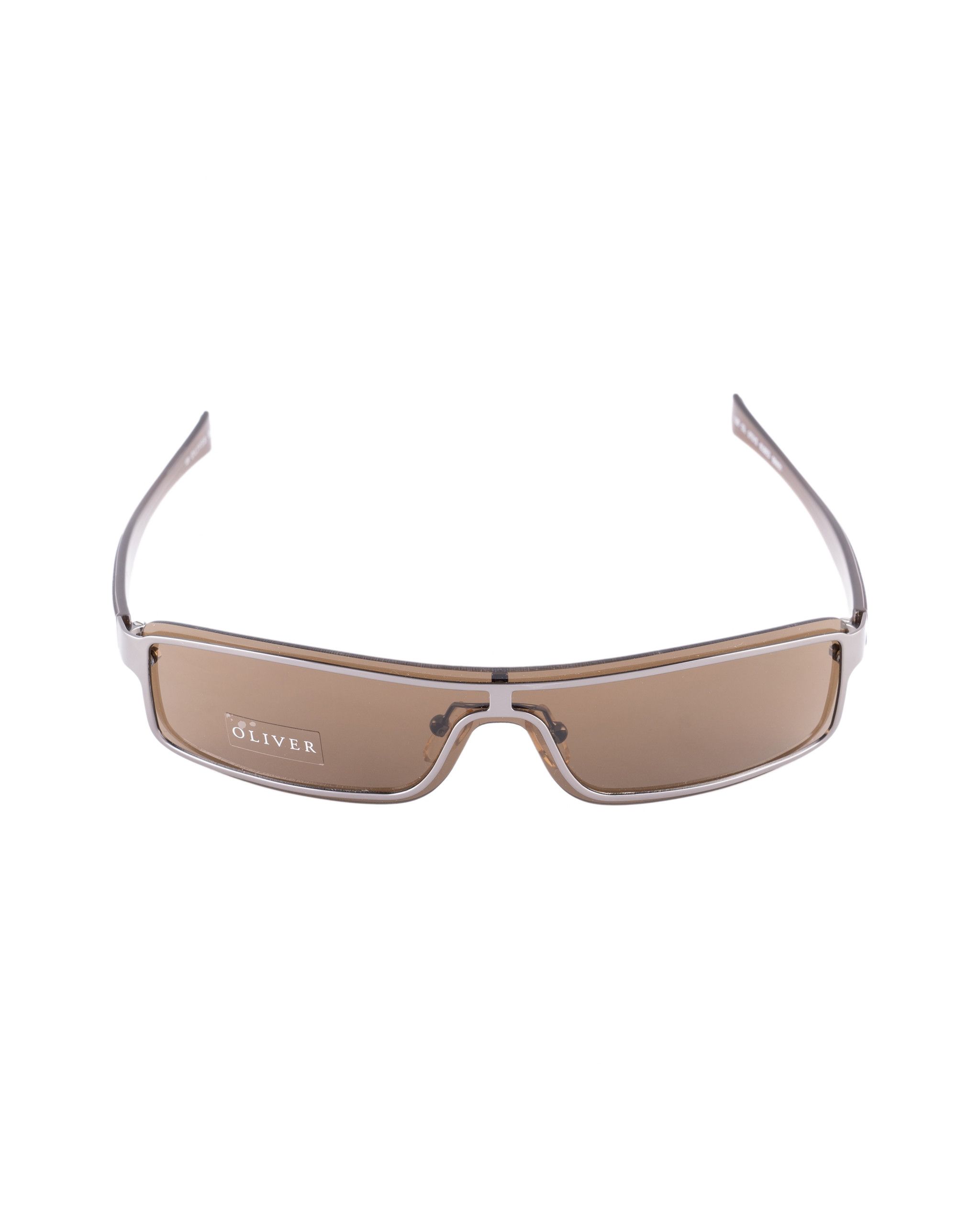 Valentino Oliver by Valentino 90's Brown Rectangular Frame Sunglasses Size ONE SIZE - 1 Thumbnail