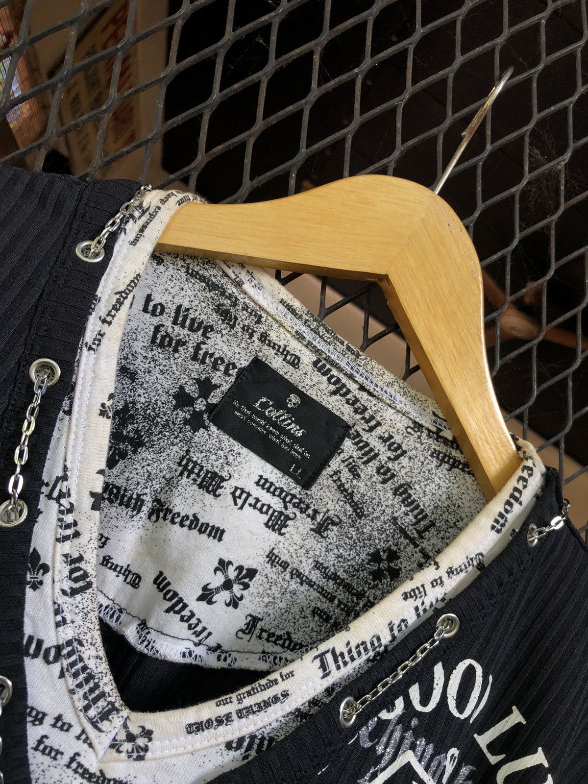If Six Was Nine × Japanese Brand × Le Grande Bleu (L.G.B.) JAPANESE COLLINS POEM SHIRT PUNK STYLE Size US L / EU 52-54 / 3 - 5 Thumbnail