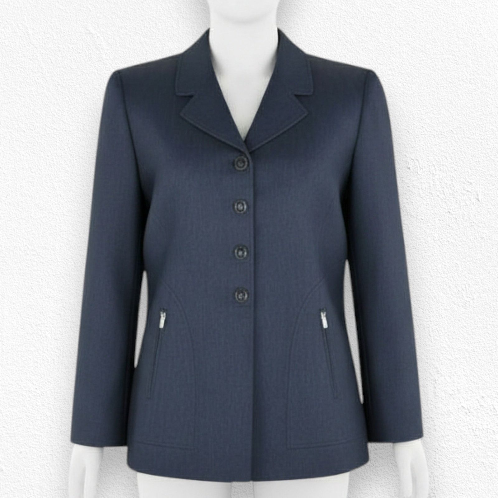 Albert Nipon Albert Nipon 80s Wool Blazer Charcoal Size 10 Size L / US 10 / IT 46 - 15 Thumbnail
