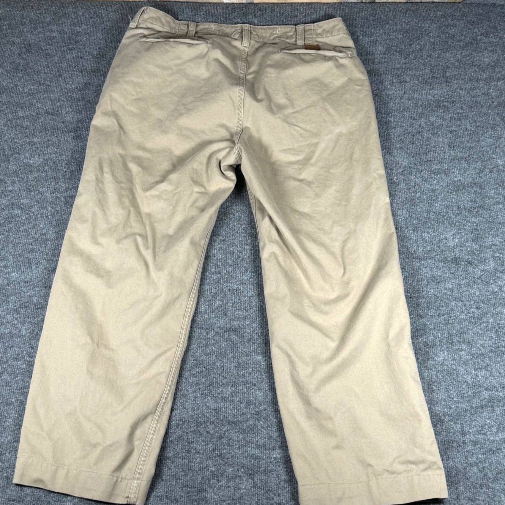 Vintage Vintage Polo Jeans Co. Ralph Lauren Khaki Pants Men 36x28.5 Beige Cotton Workwear Khakis Front Flat 5-Pocket Regular Size US M / EU 48-50 / 2 - 3 Thumbnail