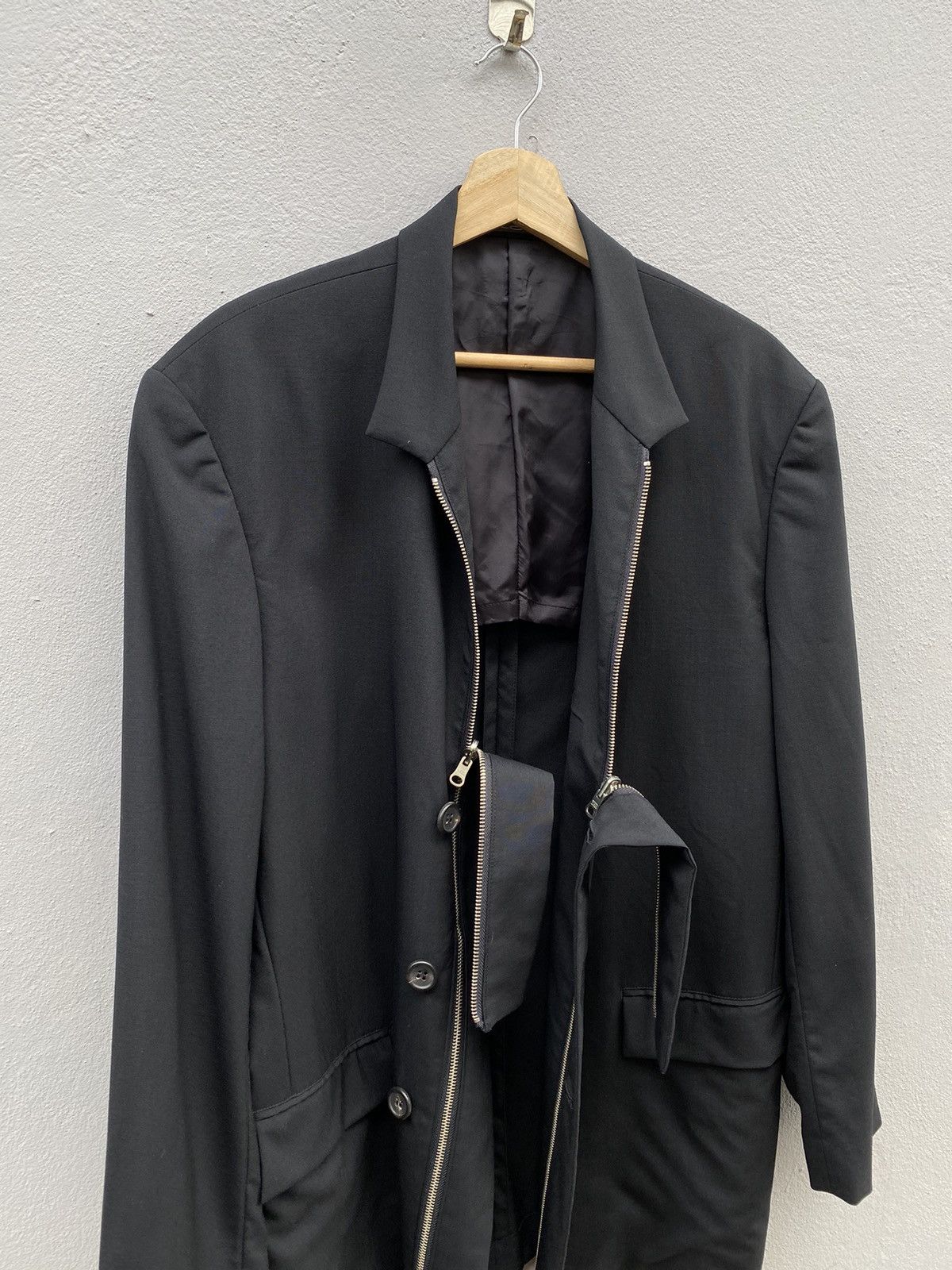 Yohji Yamamoto Yohji Yamamoto LQ Ys For Men Zipper Blazer 2way Rare Design Size 42R - 4 Thumbnail