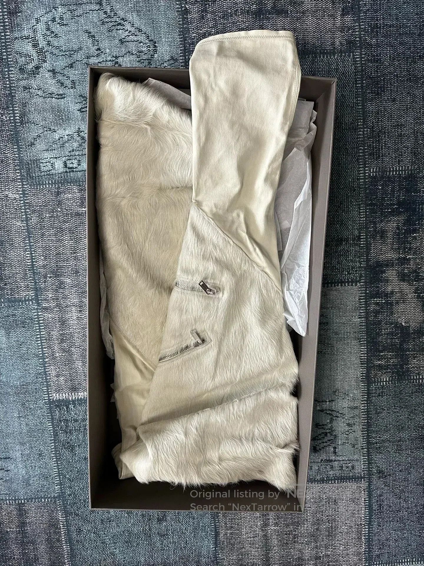Rick Owens Rick Owens 25 FW Cargoflares White Horsehair. Size 36" / US 14 / IT 50 - 6 Thumbnail