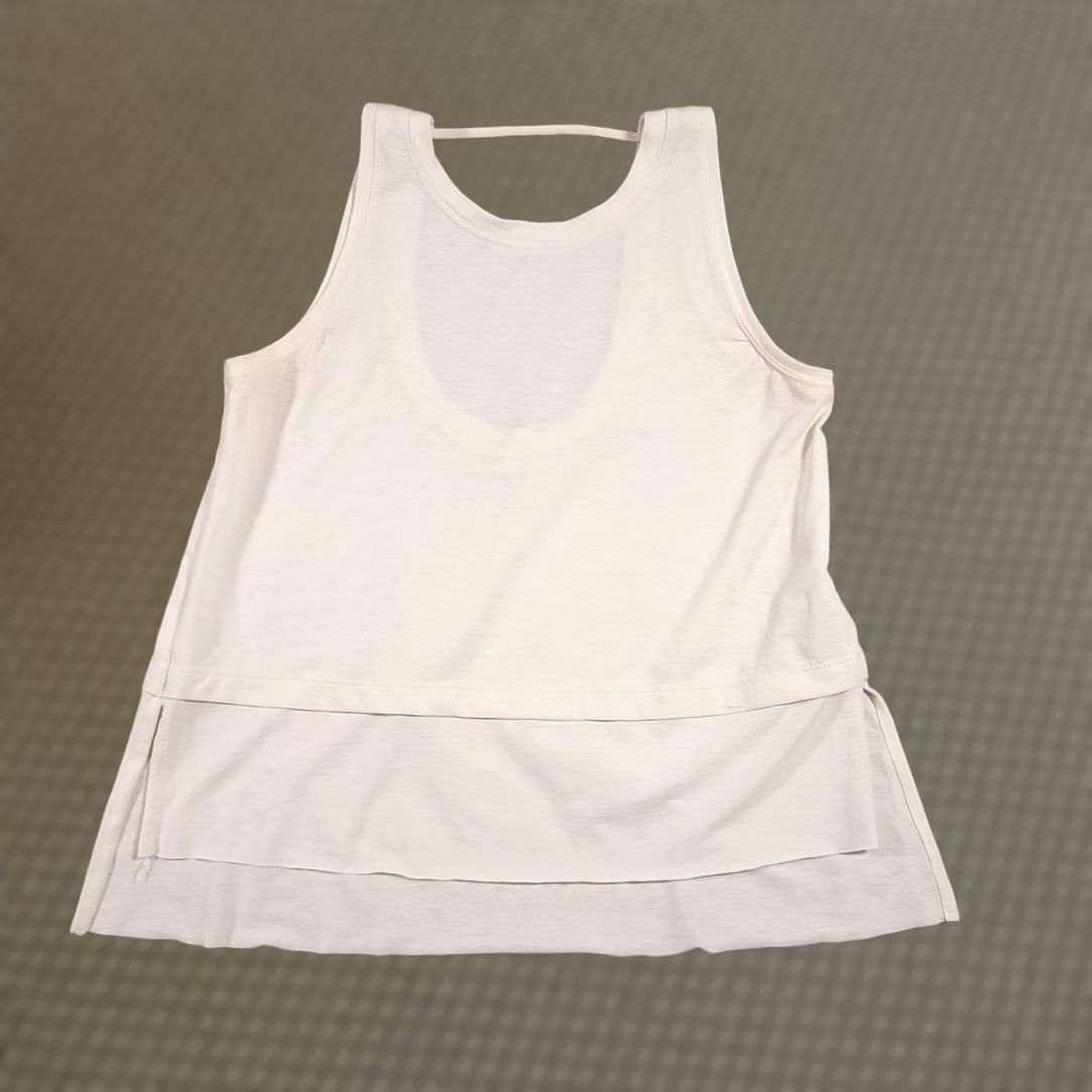 Vintage Calia Tank Top Womens XS Ivory Layered Racerback Lightweight Activewear Yoga Tank Top Women's XS Ivory Layered Racerback Athletic Tank Top Calia Size XS / US 0-2 / IT 36-38 - 1 Thumbnail