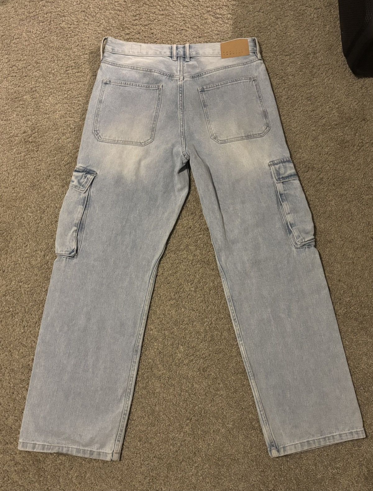 Pacsun Denim Baggy Cargo Pants Size US 32 / EU 48 - 2 Thumbnail