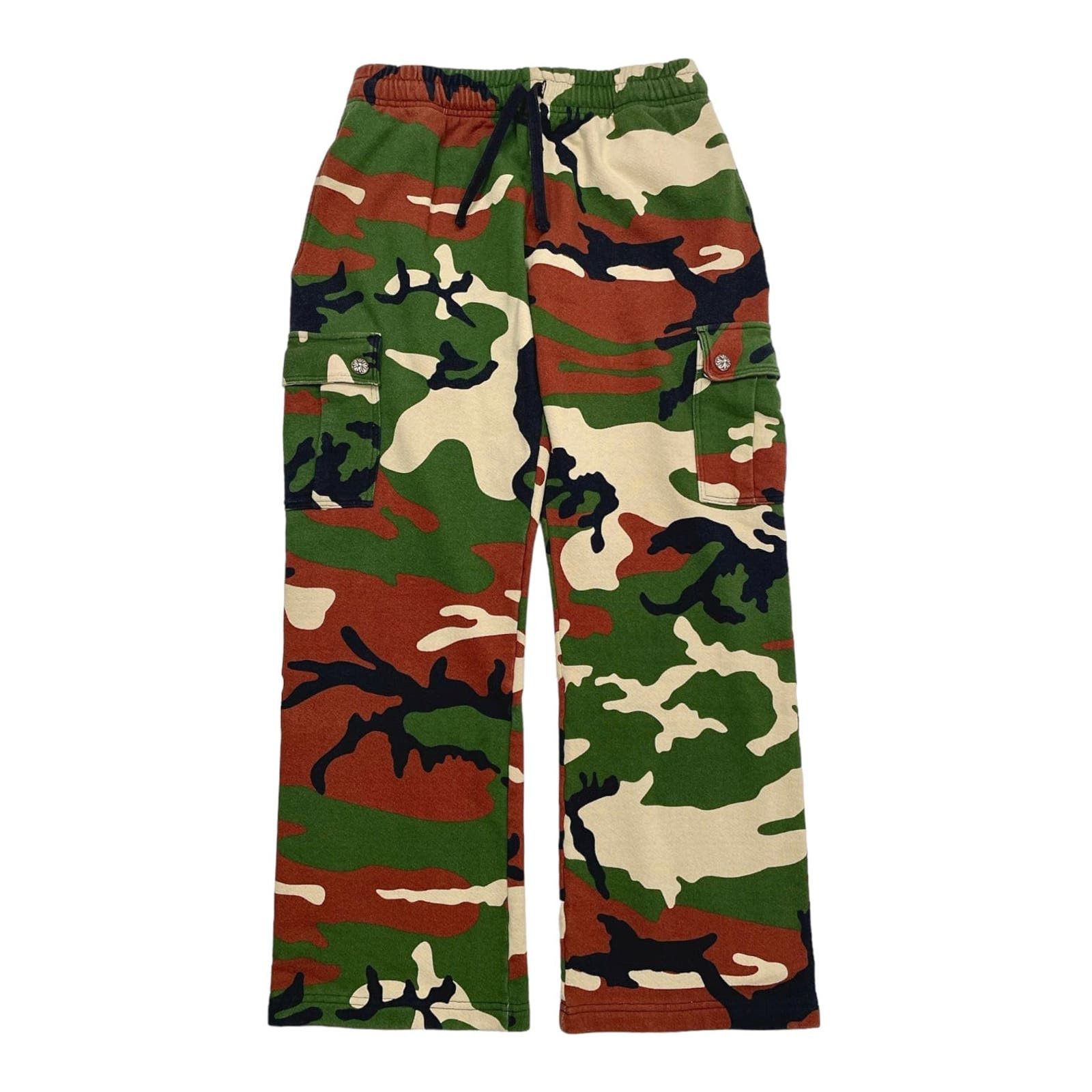 image of Chrome Hearts Matty Boy Caution Sweatpants Camo Pre-Owned, Men's (Size 34)