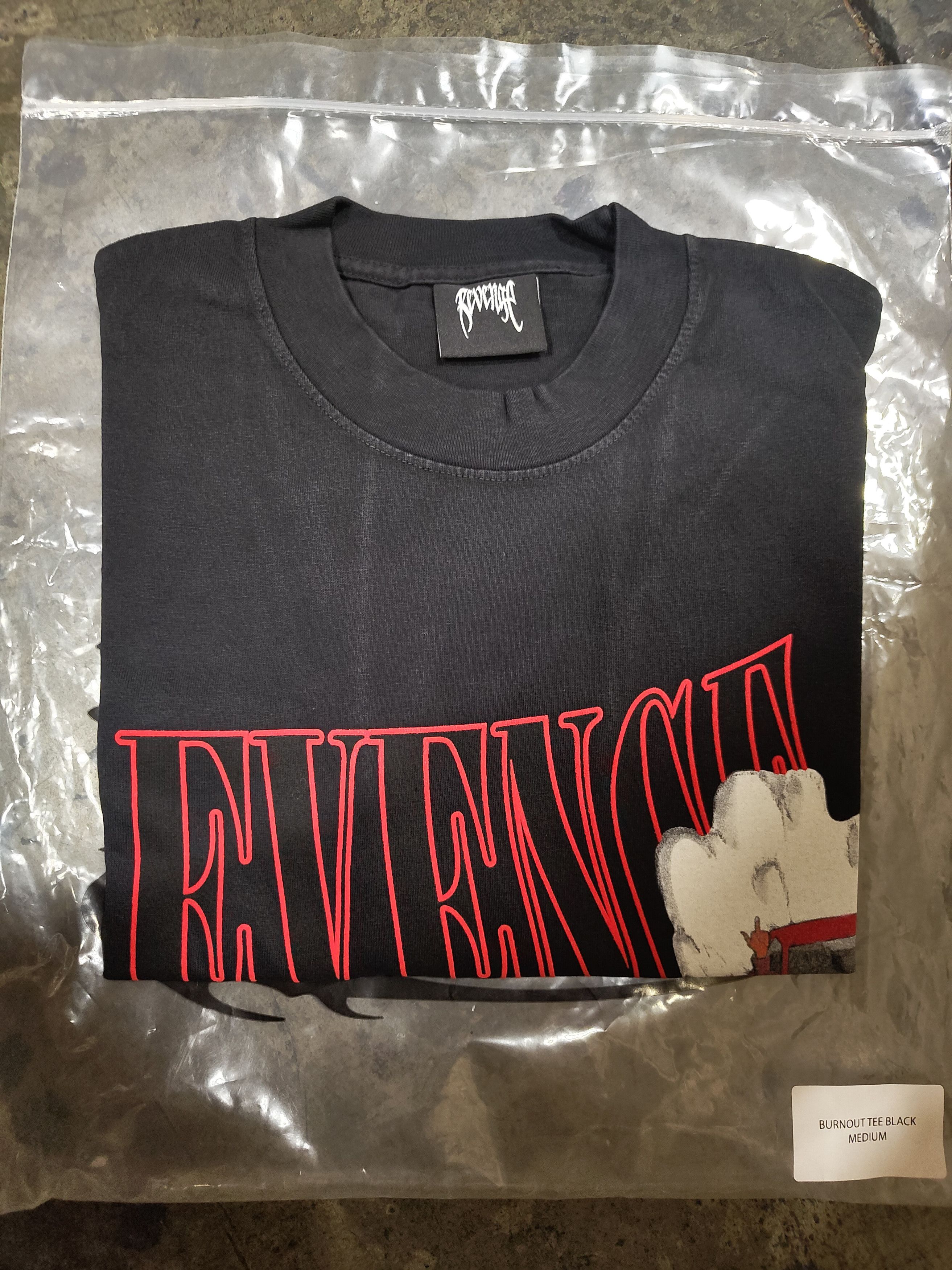 999 Club × Revenge Revenge Burnout Red/Black Tee Size US M / EU 48-50 / 2 - 5 Thumbnail