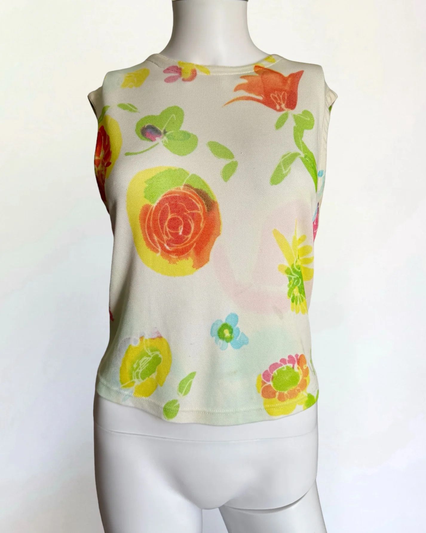 Gianni Versace Floral Crop Top SS 1996