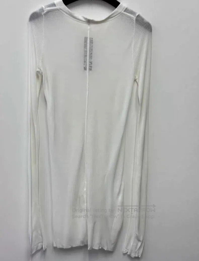 Rick Owens Rick Owens Ladies White Slim Fit Long Sleeve T-Shirt Size S / US 4 / IT 40 - 2 Thumbnail