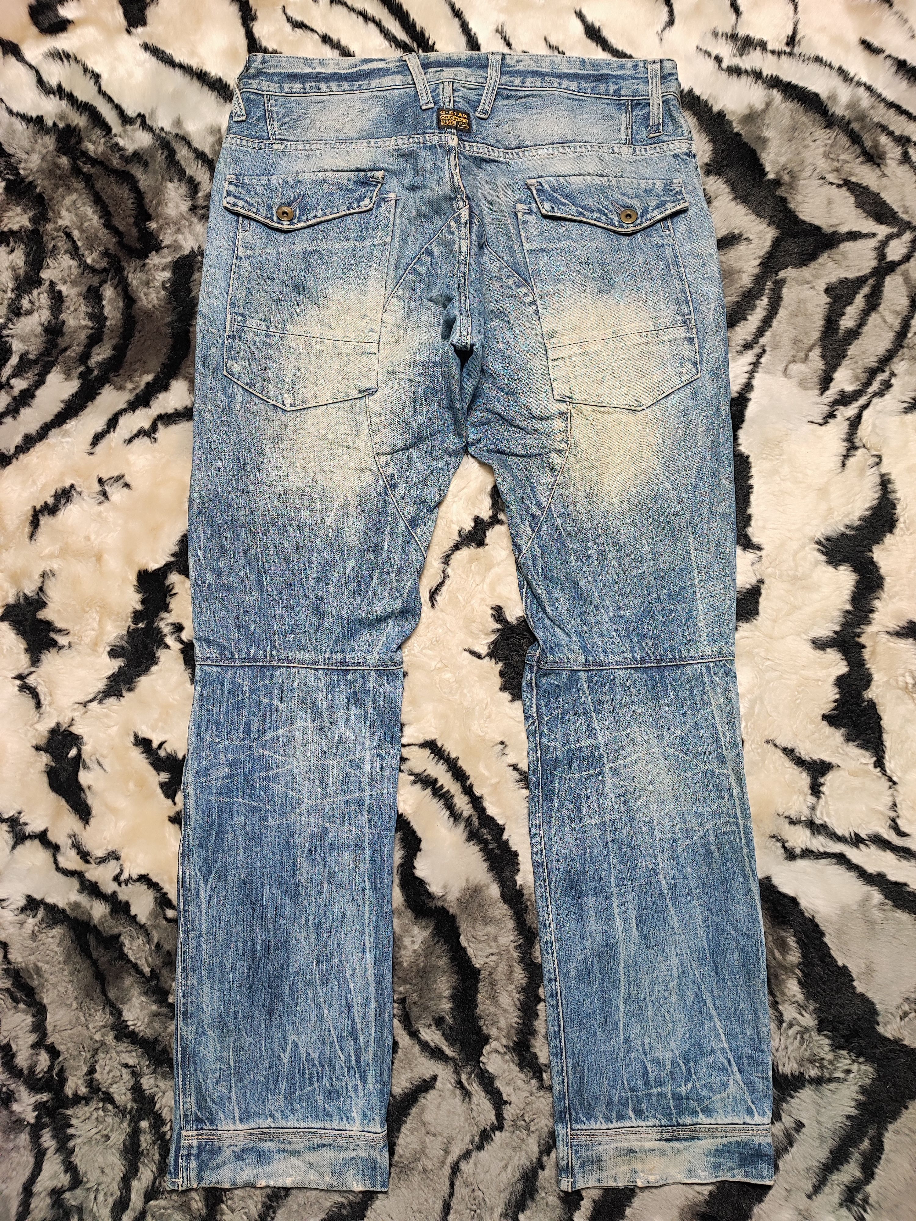 G-Star Distress Jeans by G Star Raw Cargo Biker 34x32 Size US 34 / EU 50 - 12 Thumbnail