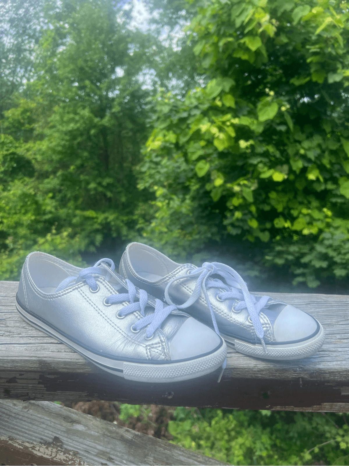 Converse Converse Chuck Taylor silver metallic low top sneakers 7 Size US 7 / IT 37 - 1 Thumbnail