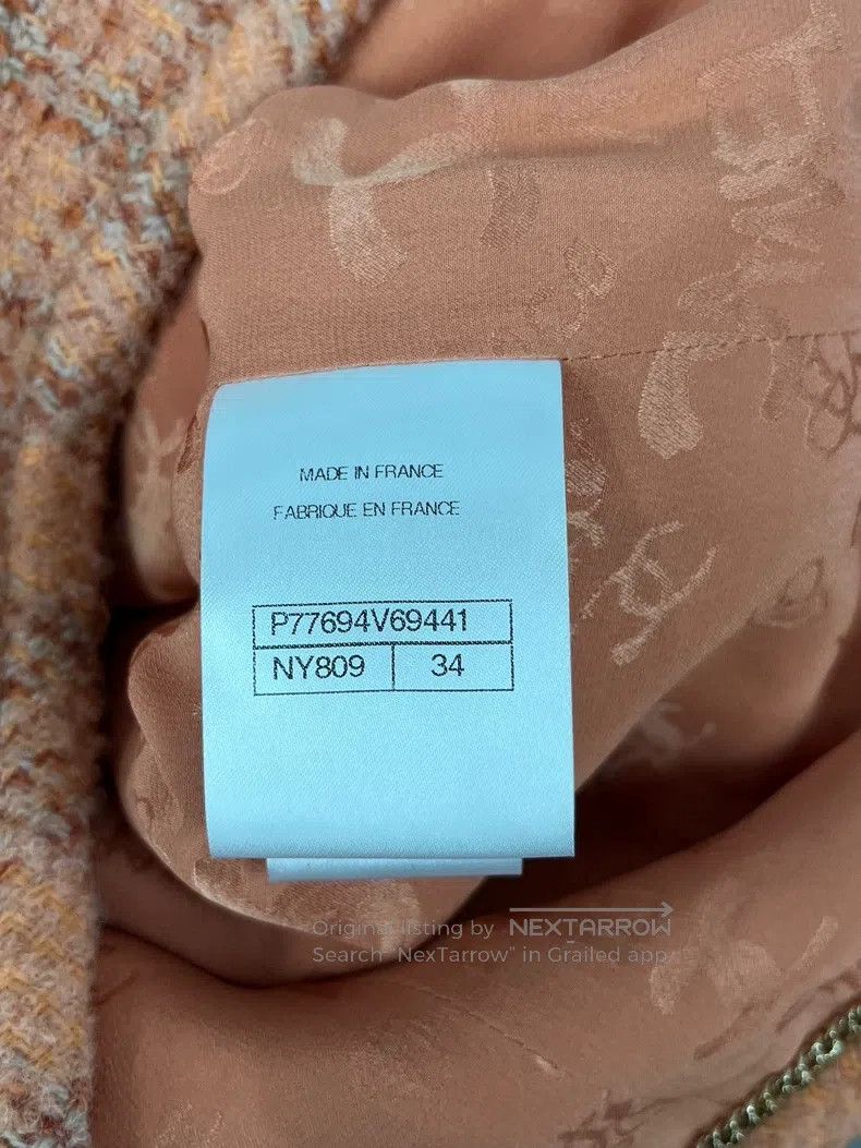 Chanel Chanel 24A Manchester orange soft double-breasted jacket Size XXS / US 00 / IT 34 - 5 Thumbnail