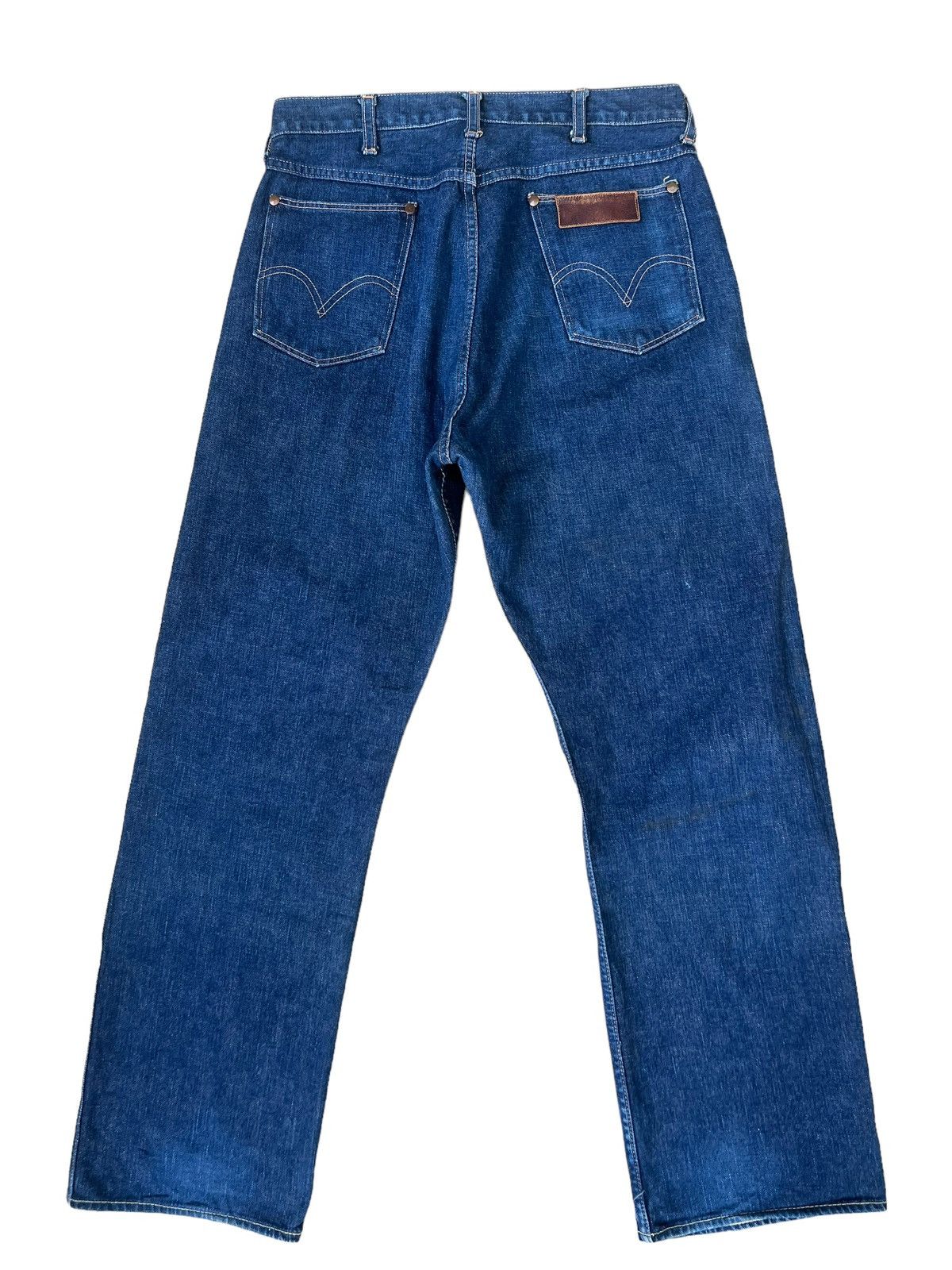 image of Freewheelers x Hellers Cafe Vintage 40S Denim Jeans Reproduced By Warehouse Japan in Blue (Size 32)